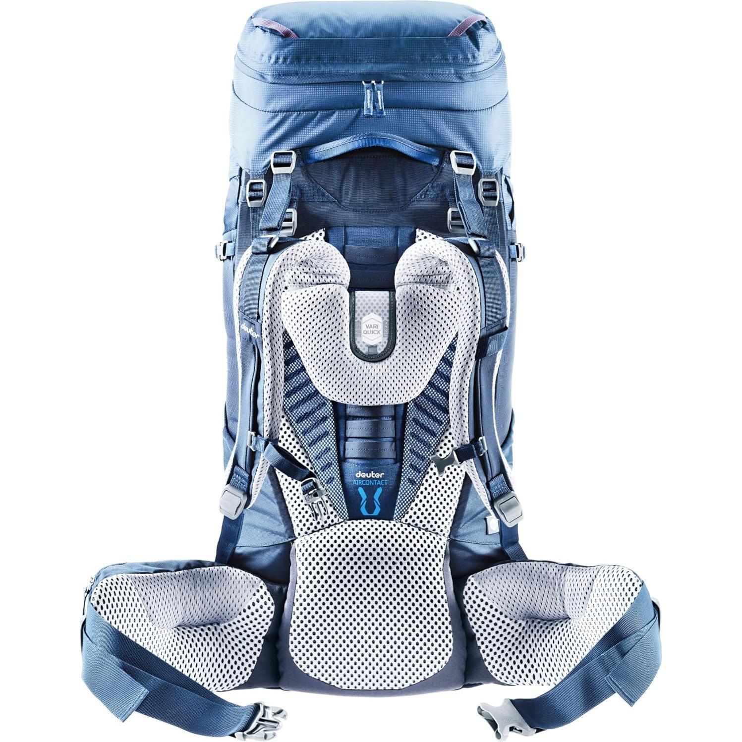 Mochila Deuter Aircontact 55+10 Medianoche-Navy 65L
