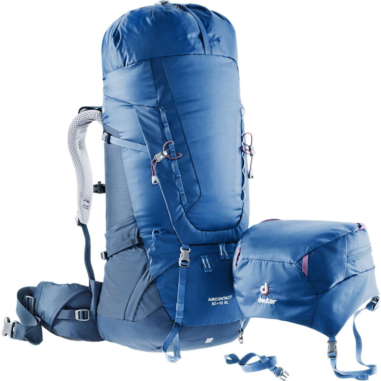 Mochila Deuter Aircontact 55+10 Medianoche-Navy 65L