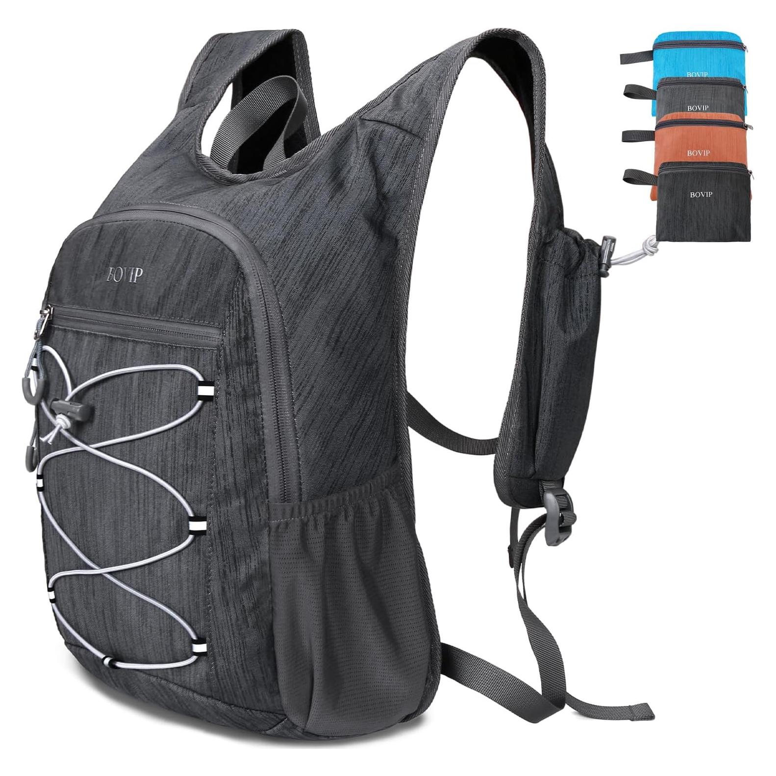 Mochila de Senderismo Plegable 20L Negra - Ligera y Duradera