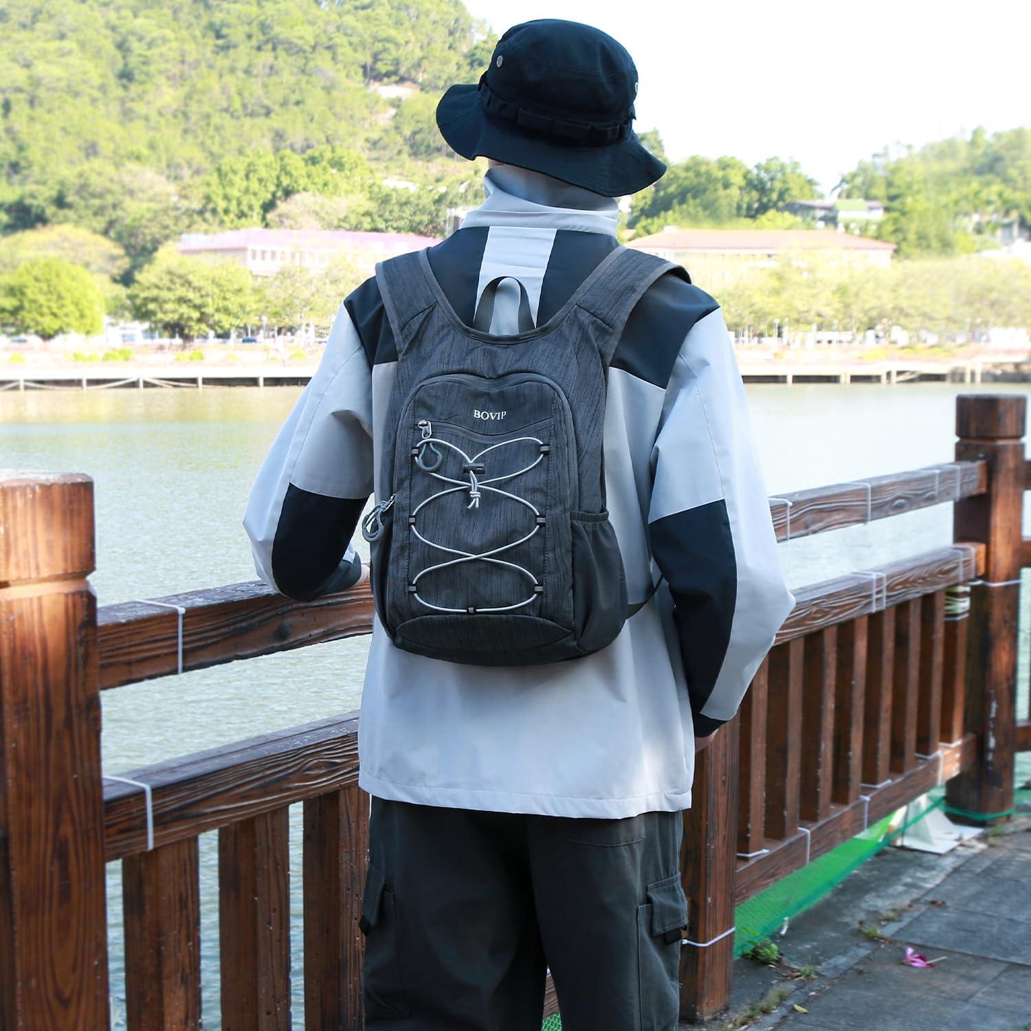 Mochila de Senderismo Plegable 20L Negra - Ligera y Duradera