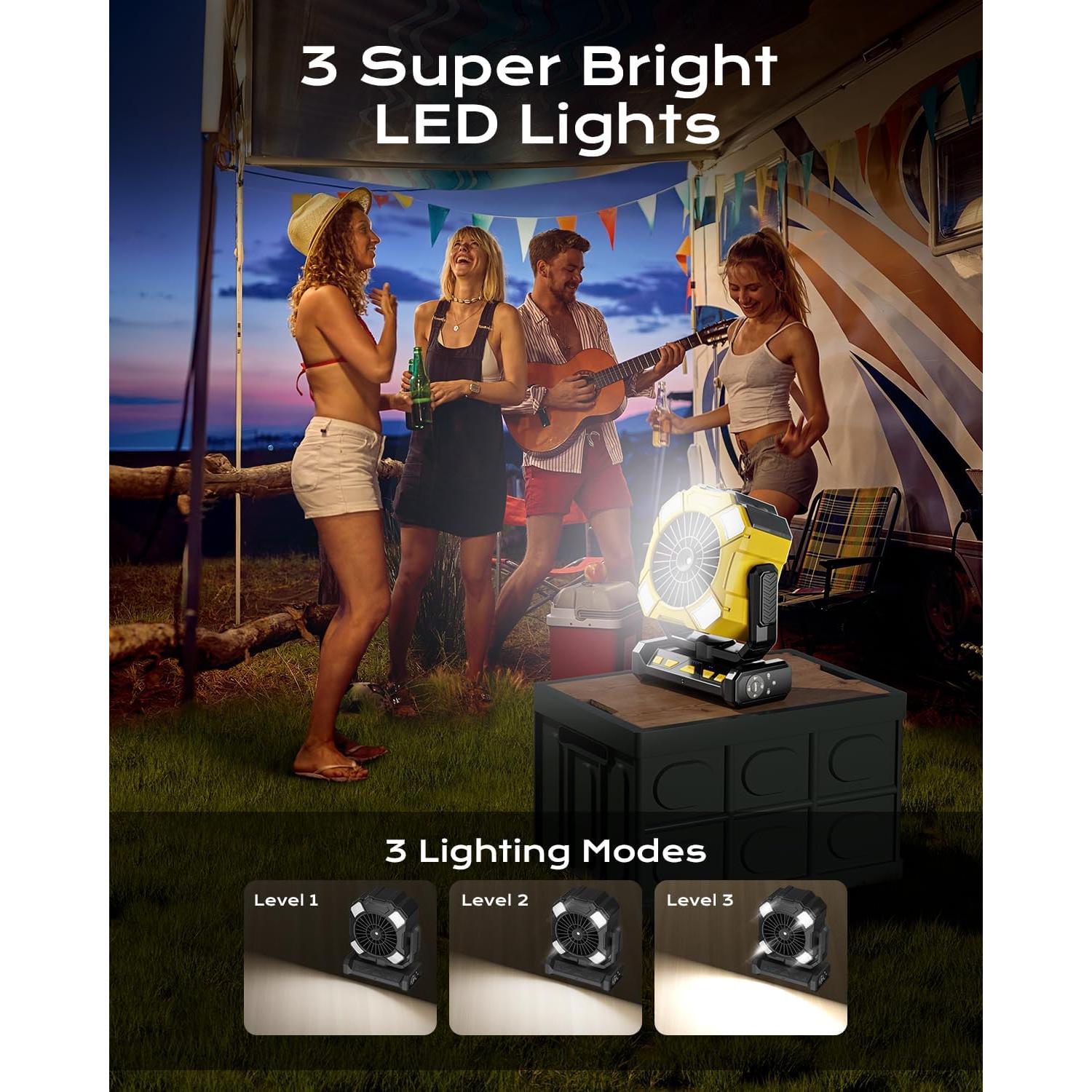 Ventilador Portátil RAZZMA GYFS-02 con Nebulización 300mL