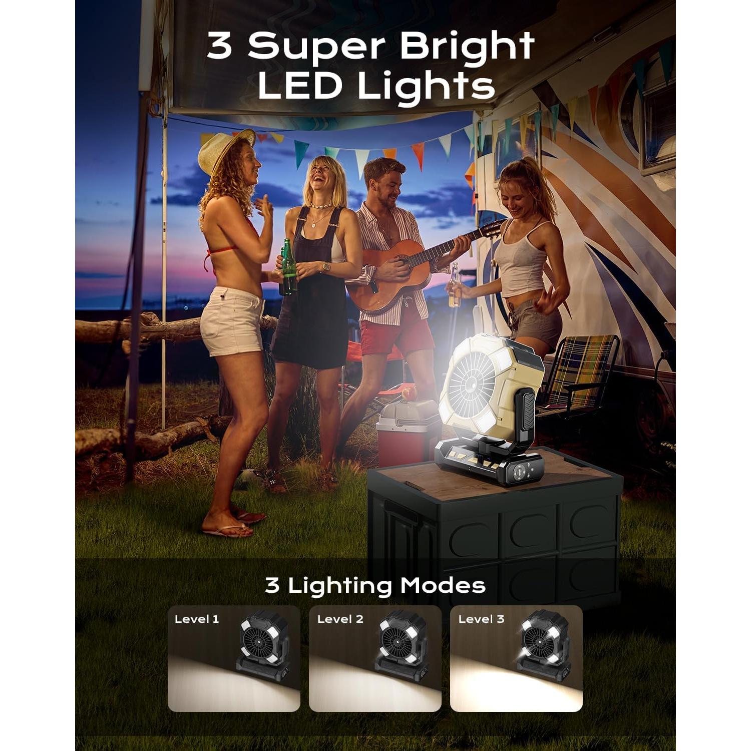 Ventilador Portátil RAZZMA GYFS-02 24000mAh con Nebulización