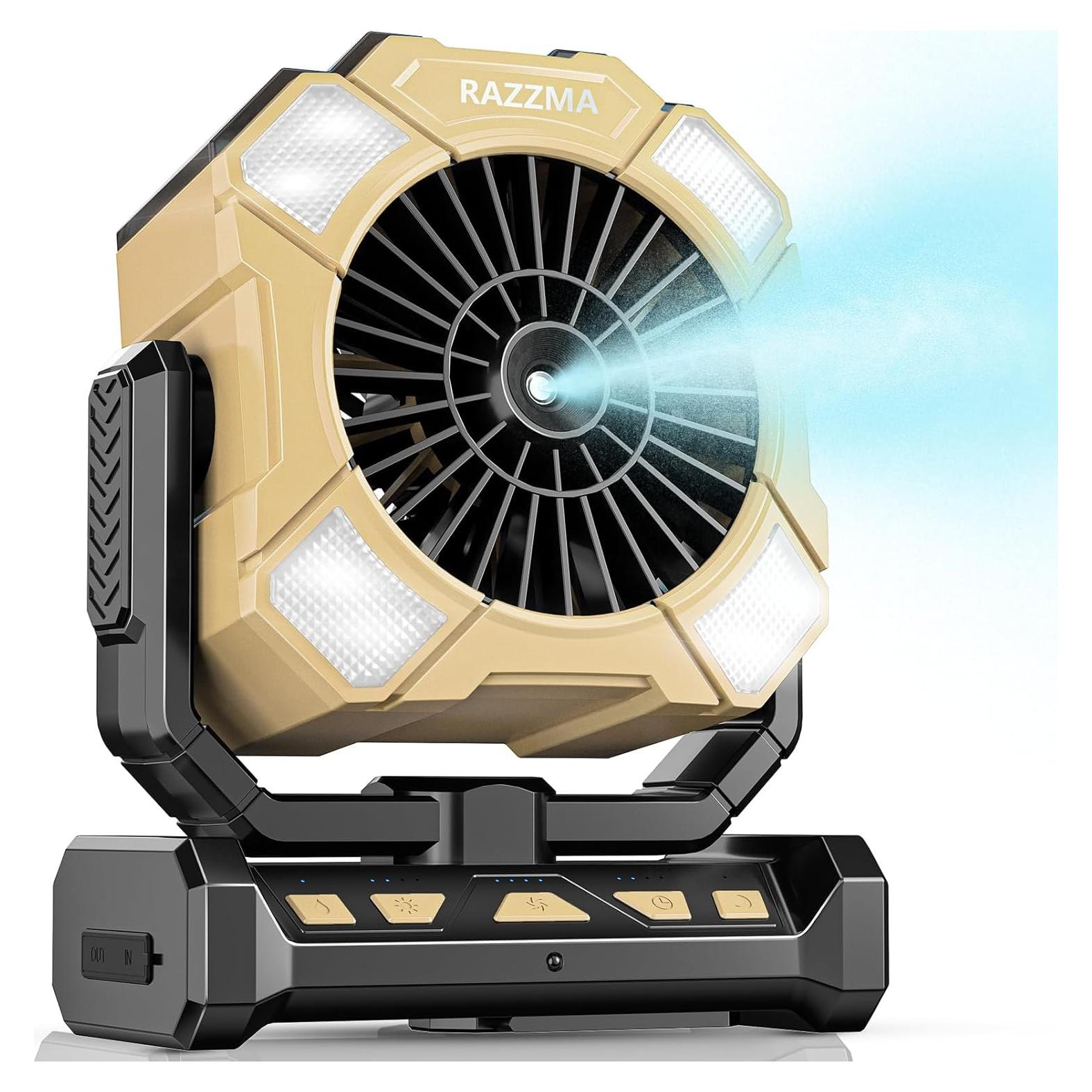 Ventilador Portátil RAZZMA GYFS-02 24000mAh con Nebulización