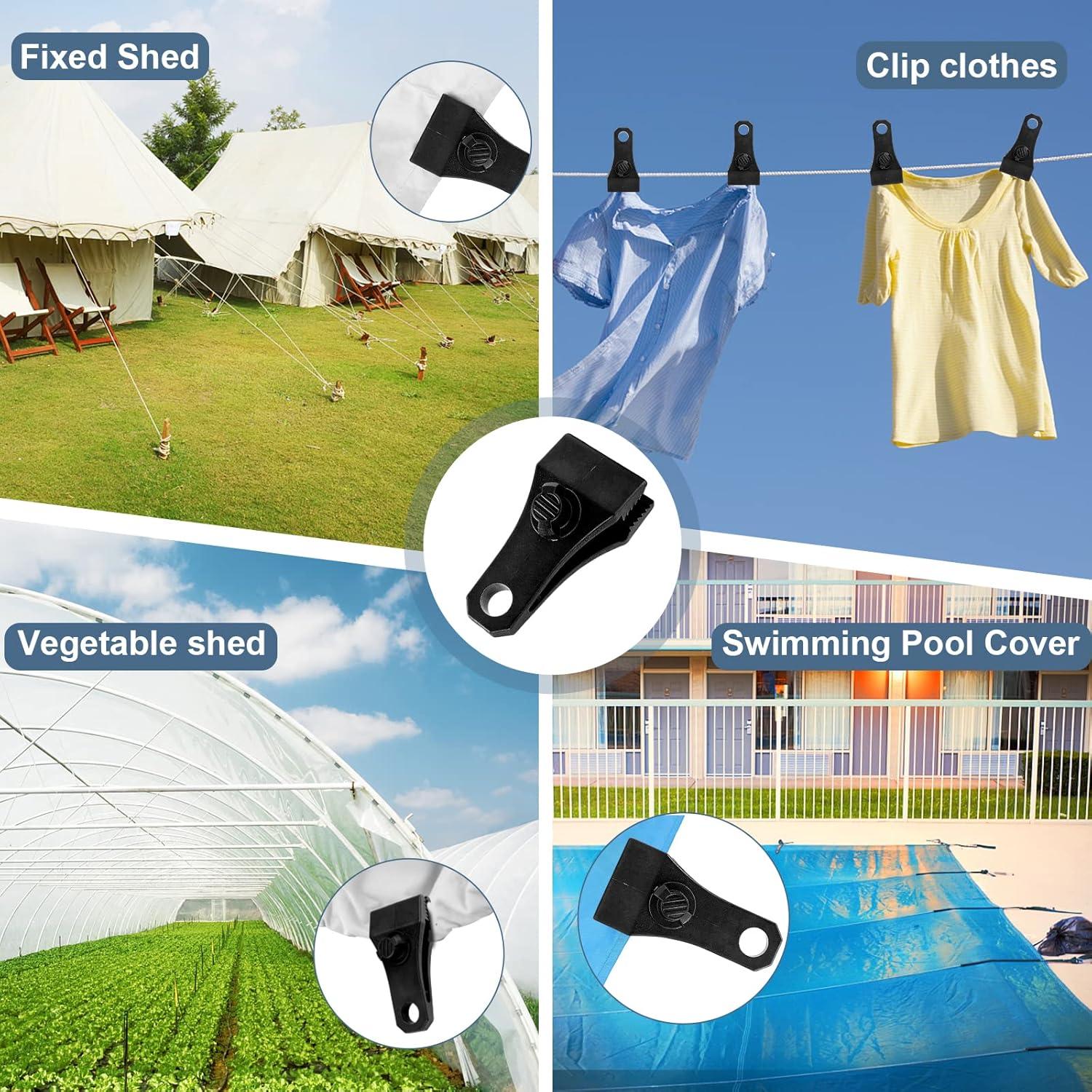 17 Piezas Clips de Lona Alta Resistencia AMURS con 100 Bridas