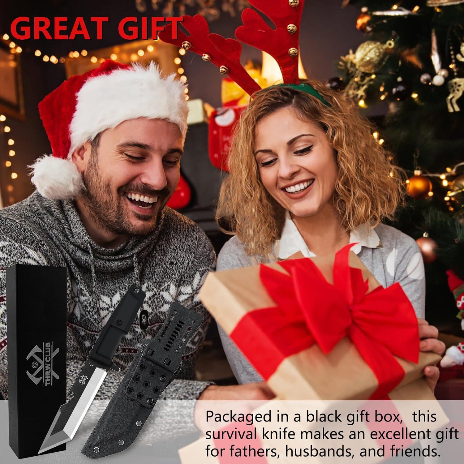 Cuchillo de Supervivencia THRWCLUB 11" con Funda Kydex y Afilador