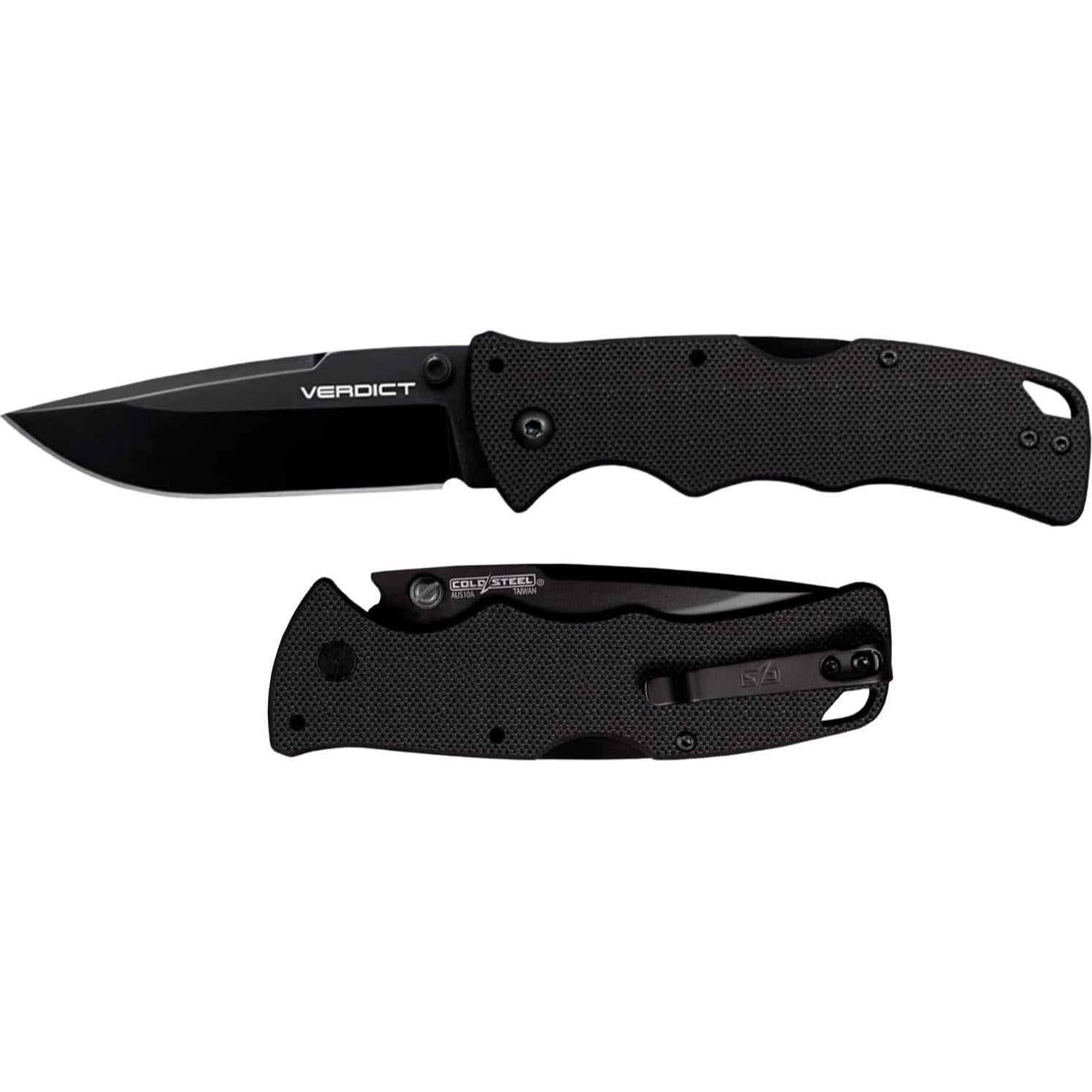 Cuchillo Plegable Cold Steel Verdict 3" AUS10A G-10 Negro