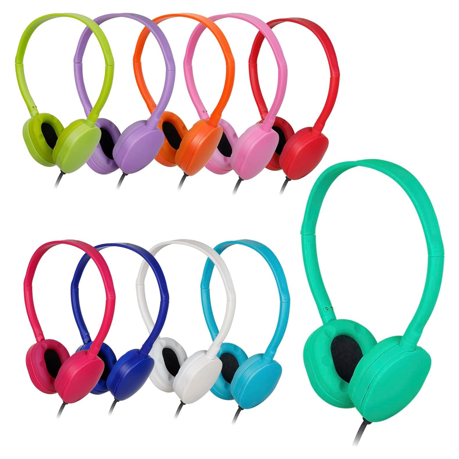 Auriculares para Niños OSSZIT382 Ajustables con Cable - Paquete de 10