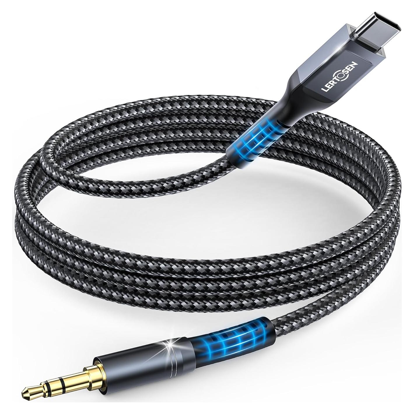 Cable de Audio USB C a 3.5mm LERTOSEN 1.22m Hi-Fi