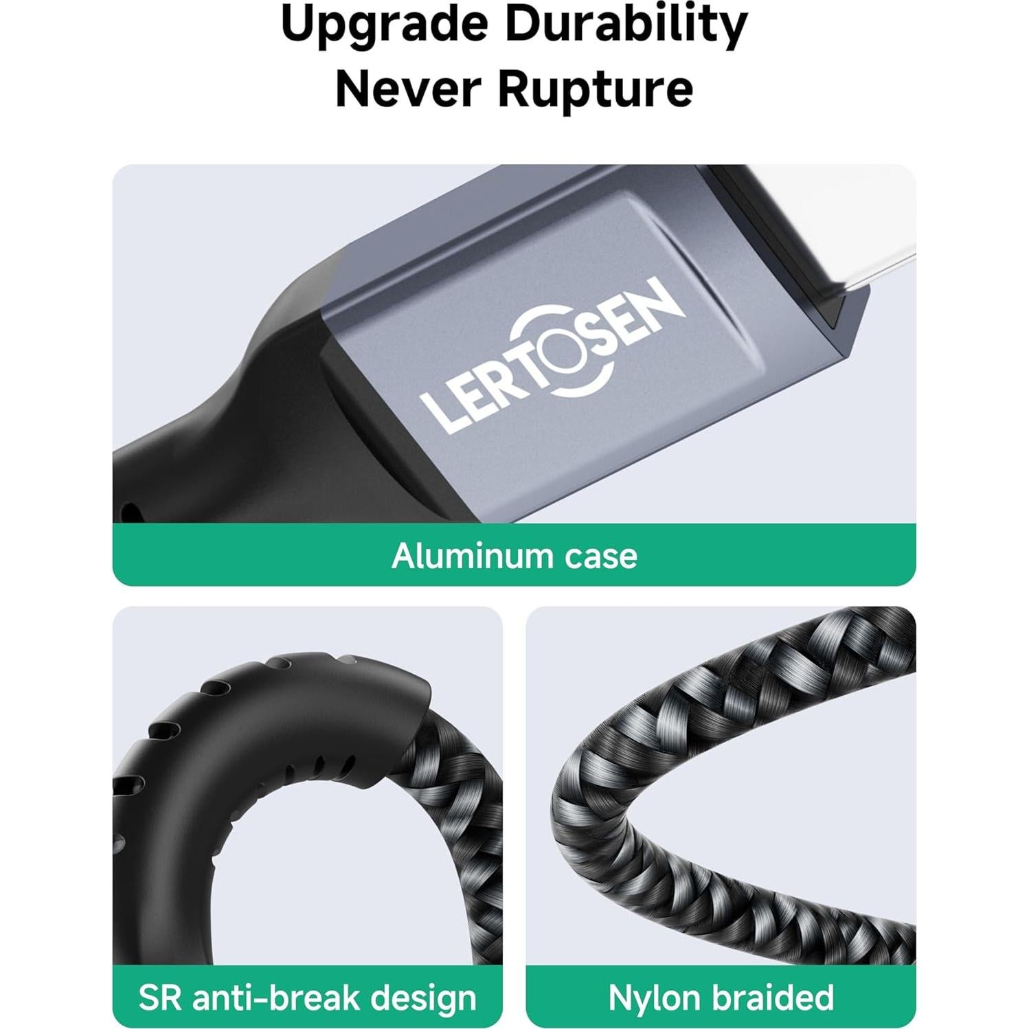 Cable de Audio USB C a 3.5mm LERTOSEN 1.22m Hi-Fi