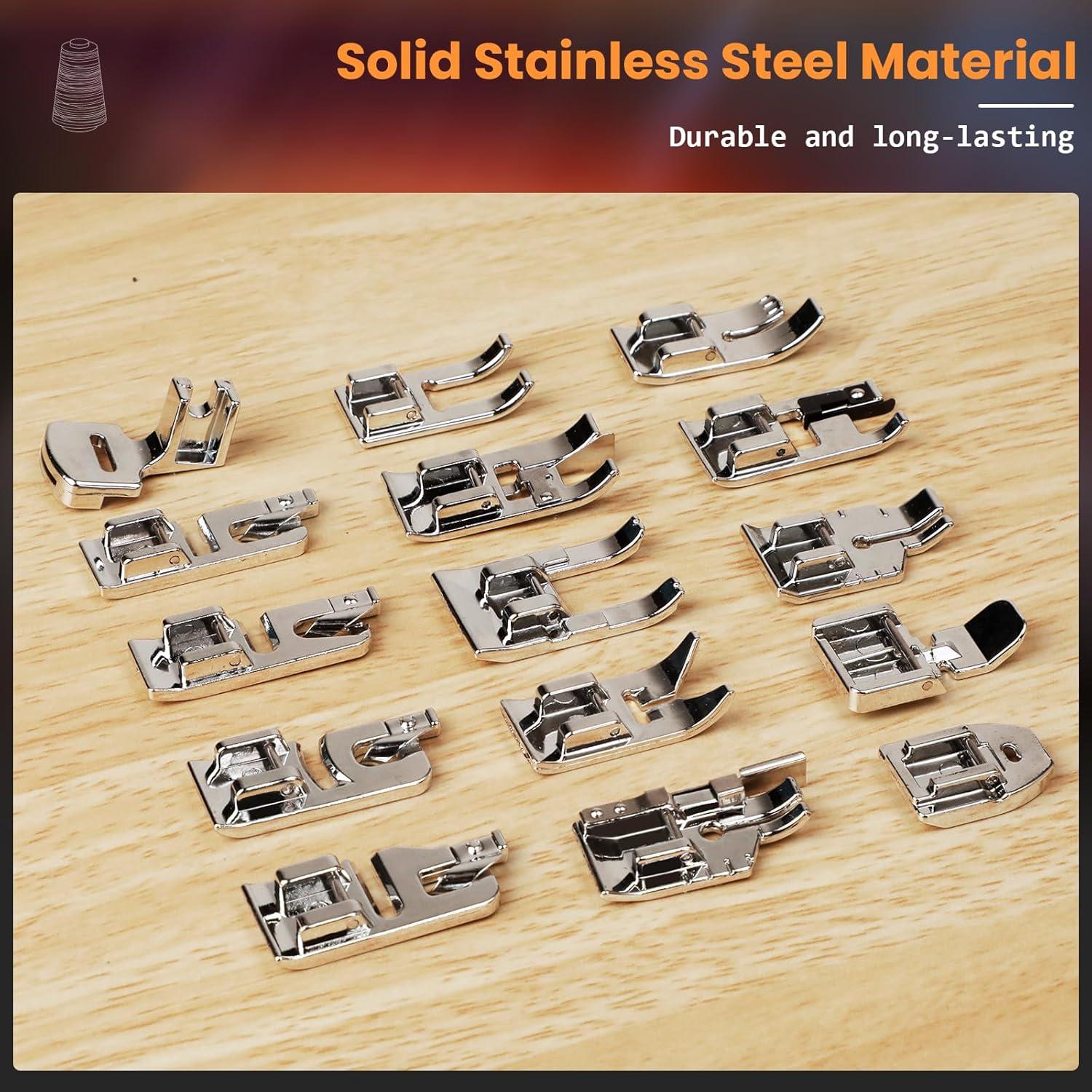 Juego de 42 Patas de Prensatelas Kungfuking para Máquinas de Coser