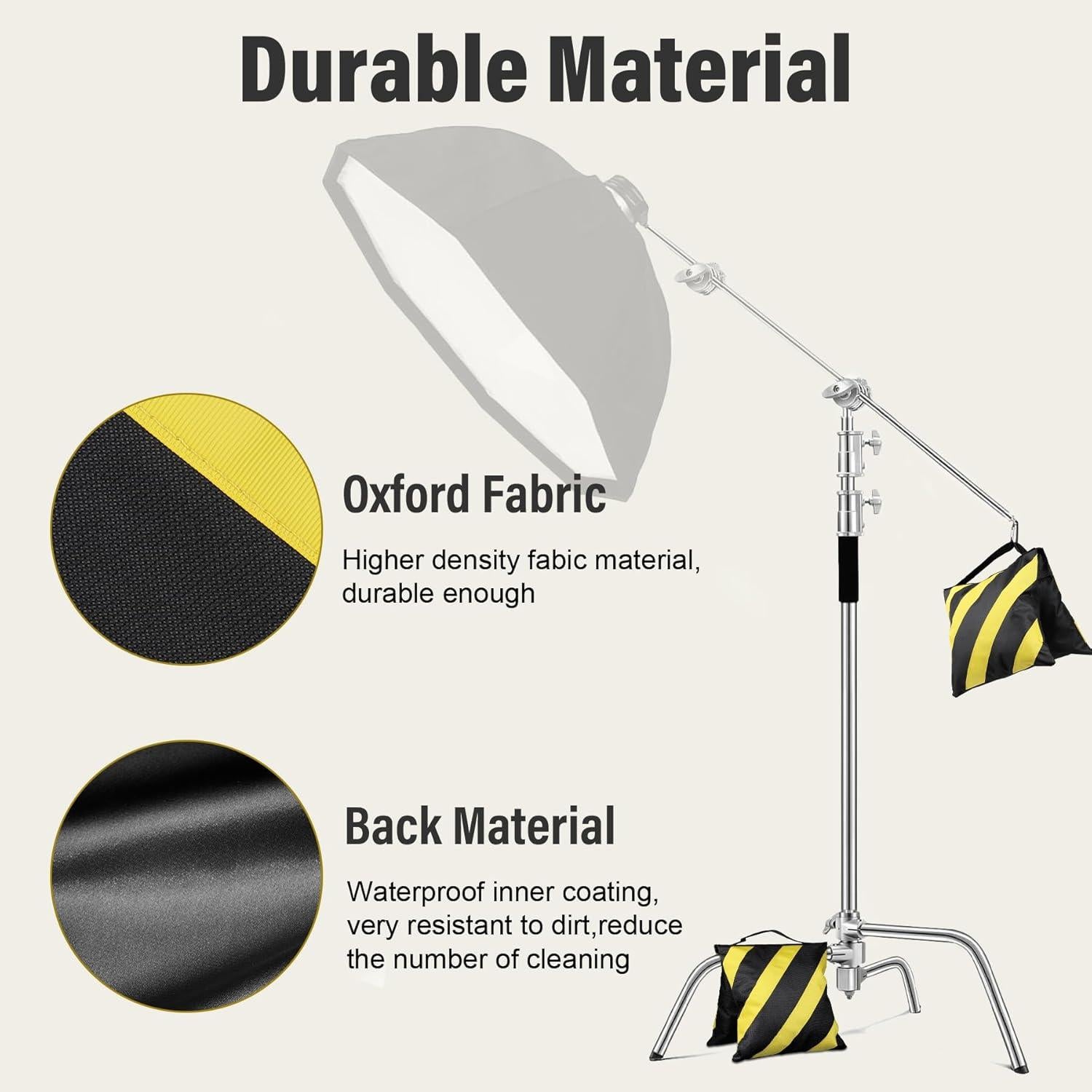 8 Bolsas de Arena Evekea para Estudio Fotográfico Amarillo