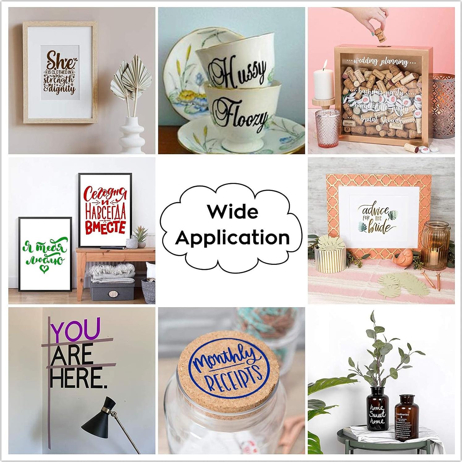 Vinilo Permanente Dorado Brillante HTVRONT - Paquete de 12 Hojas 30.48 cm