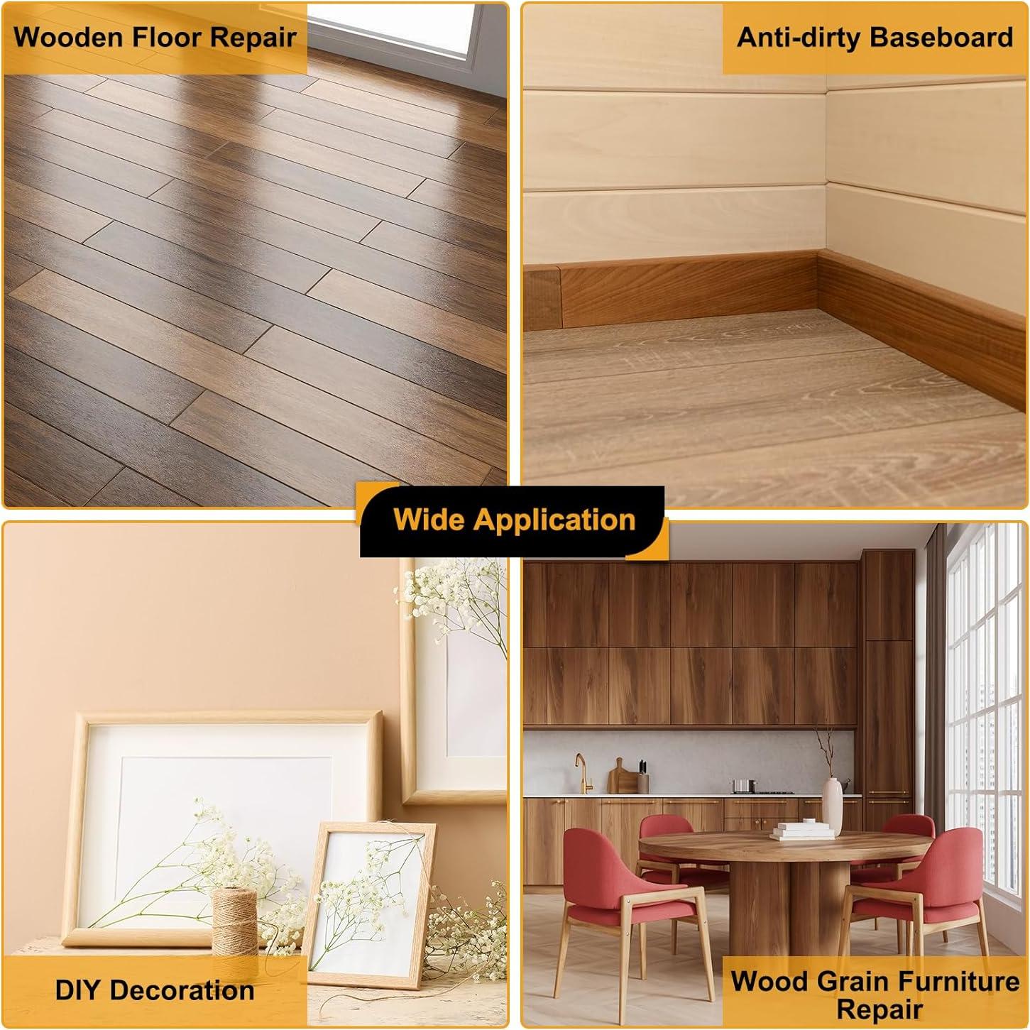 Cinta de Reparación de Grano de Madera HARFINGTON 5 cm x 10 m Beige