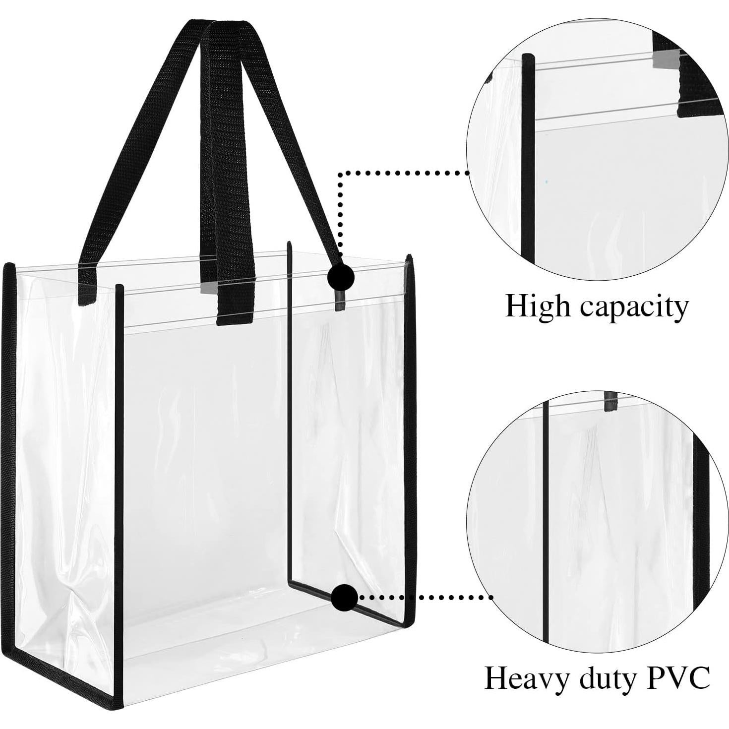 Bolsa Tote Transparente Eccliy 30 Piezas 30x30x15 cm