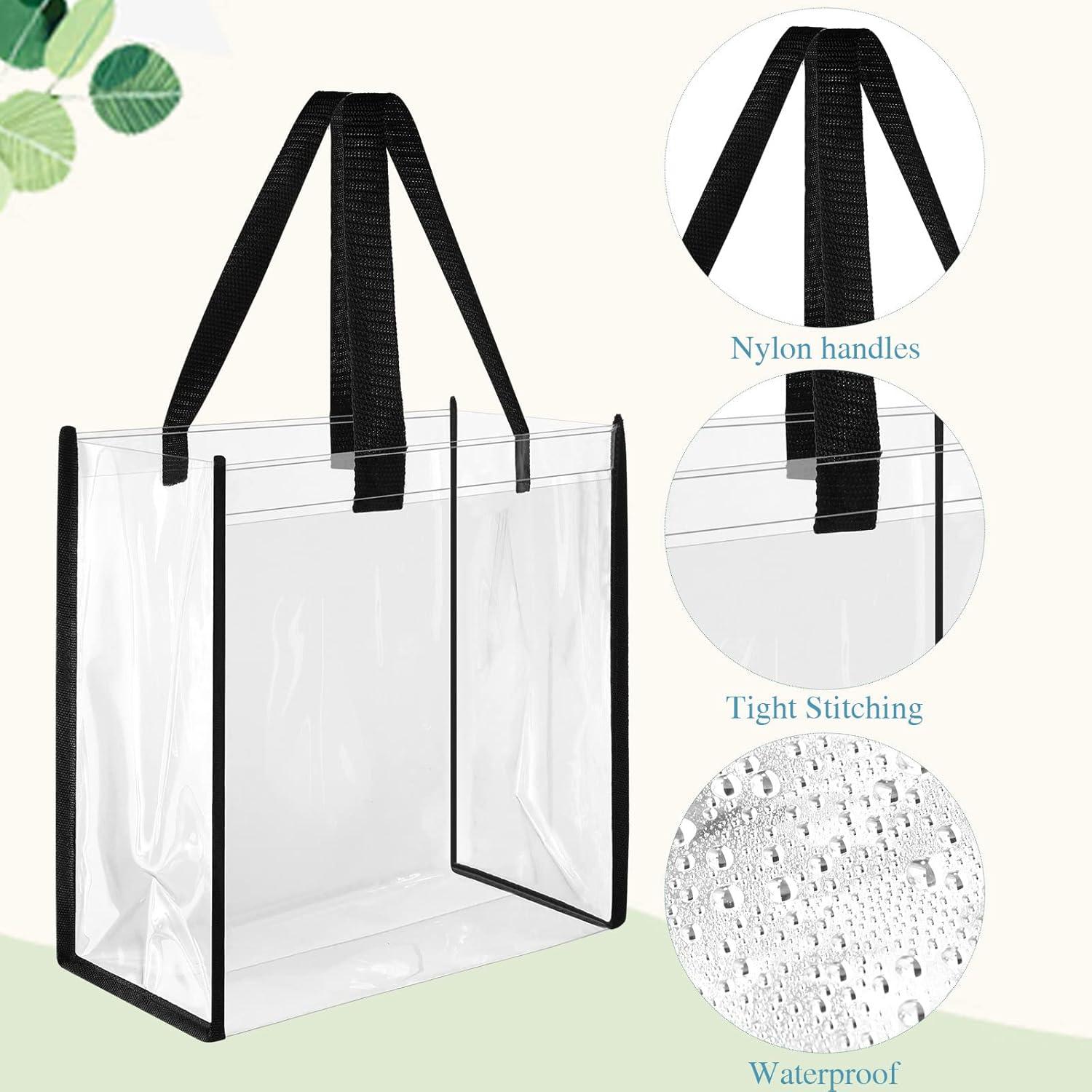 Bolsa Tote Transparente Eccliy 30 Piezas 30x30x15 cm