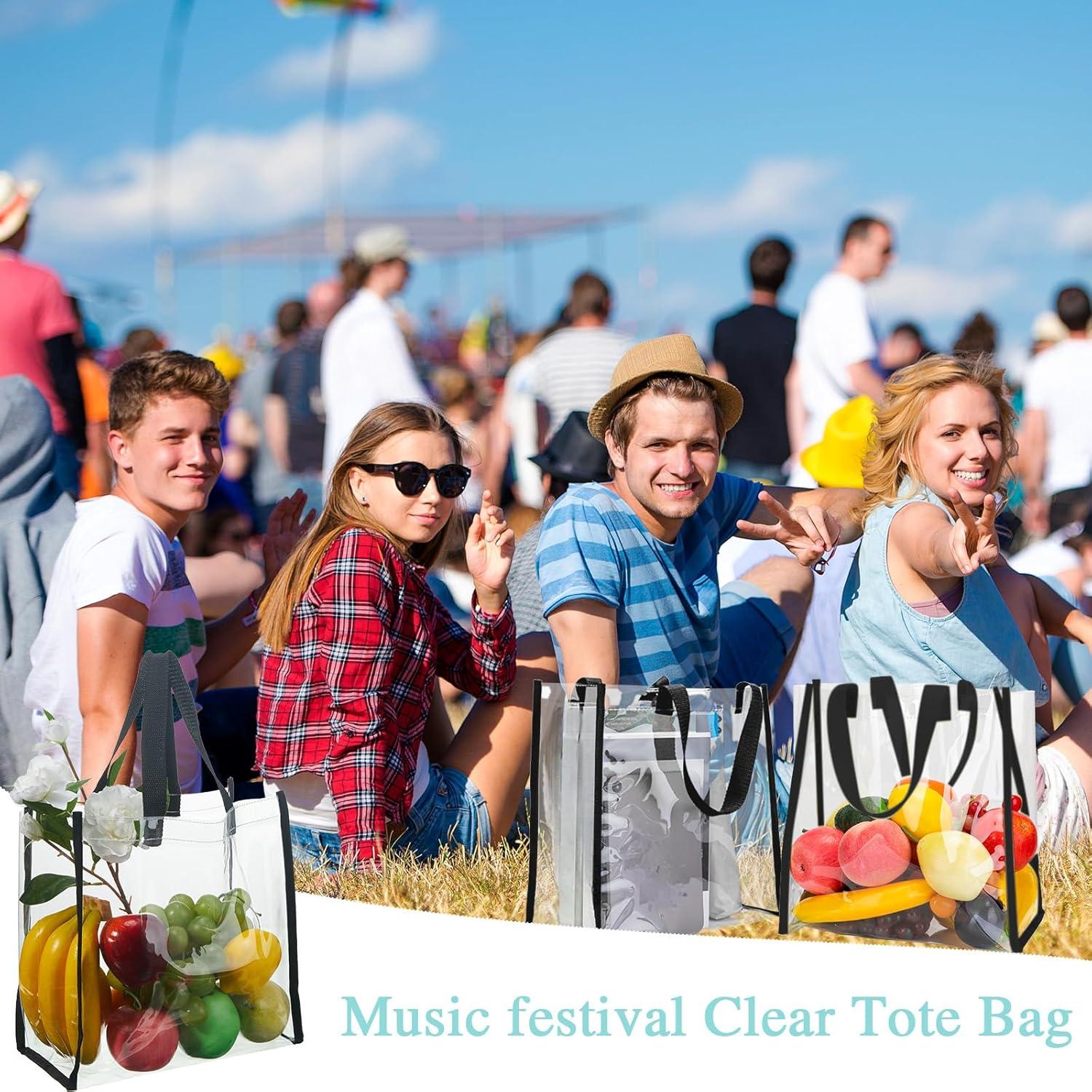 Bolsa Tote Transparente Eccliy 30 Piezas 30x30x15 cm