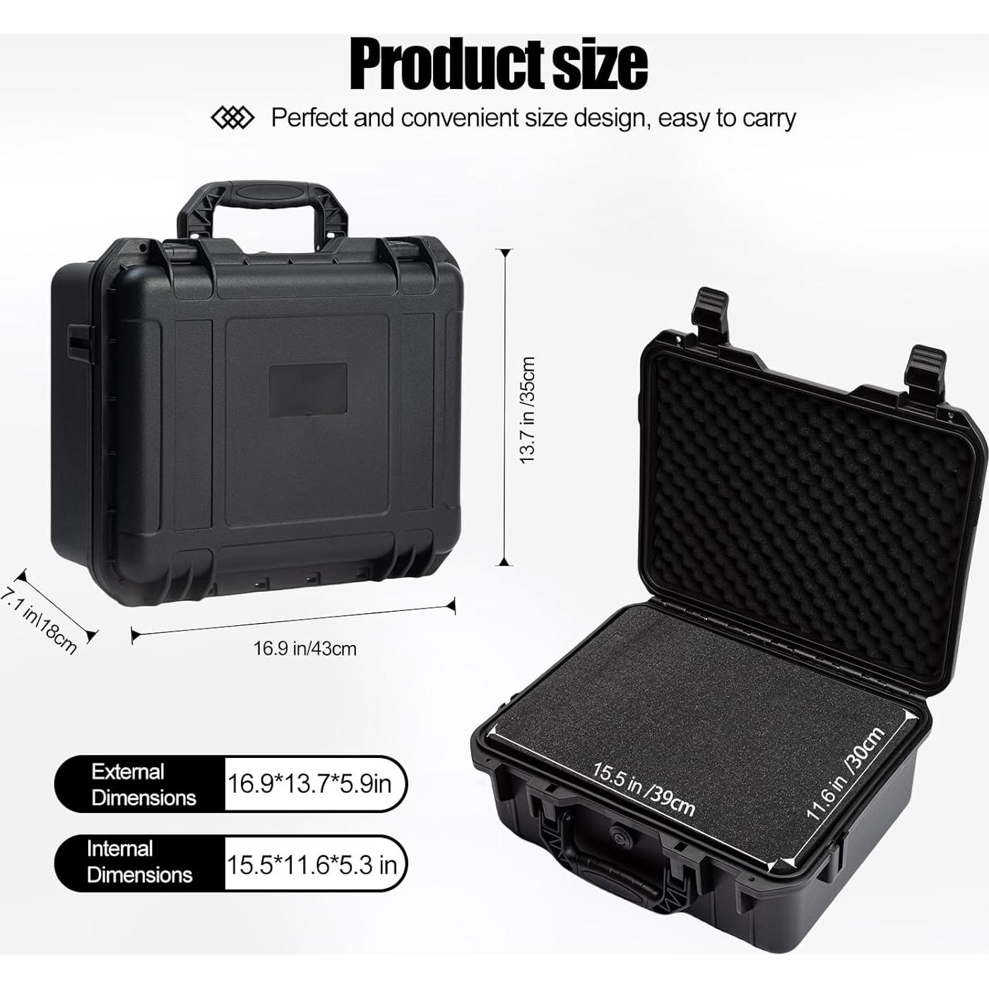 Funda rígida impermeable Moubruk 43x35x15cm con espuma personalizable