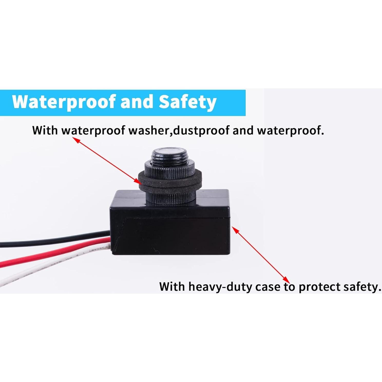 Sensor de Luz Fotocélula Dusk a Dawn Lelukee 105-130V Impermeable