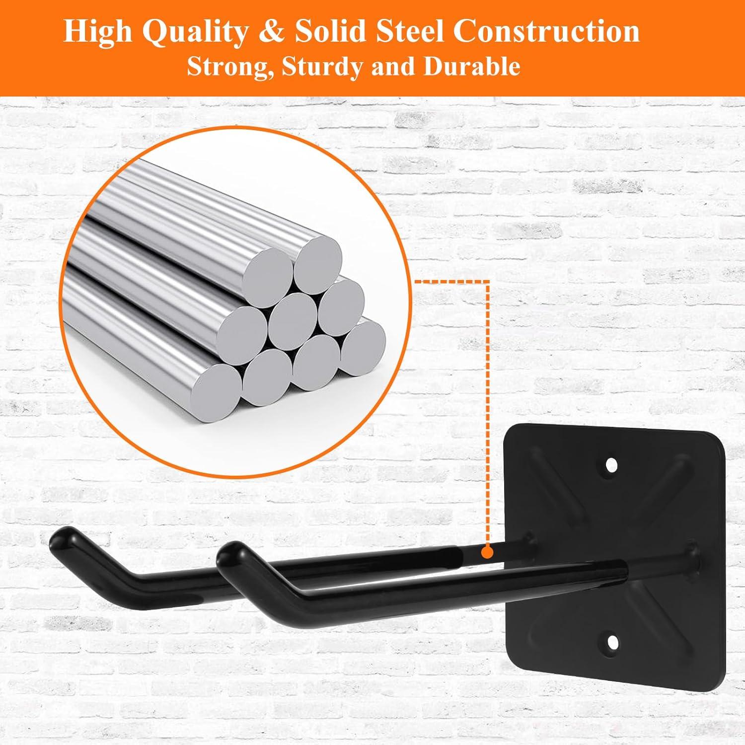 Ganchos de Almacenamiento ZexHok 10" Acero para Garaje - Juego de 4