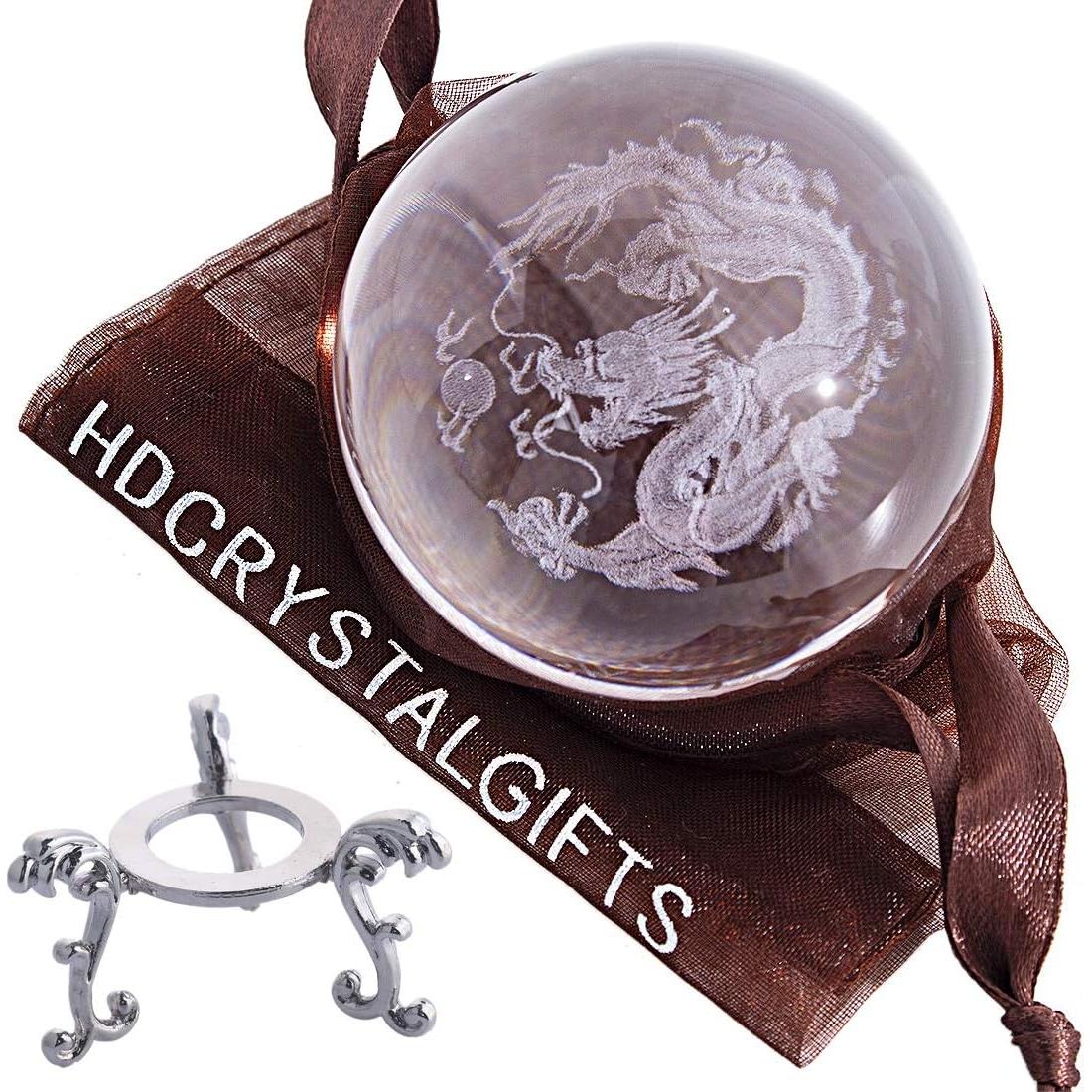 Bola de Cristal Dragón Chino HDCRYSTALGIFTS 60mm Decoración