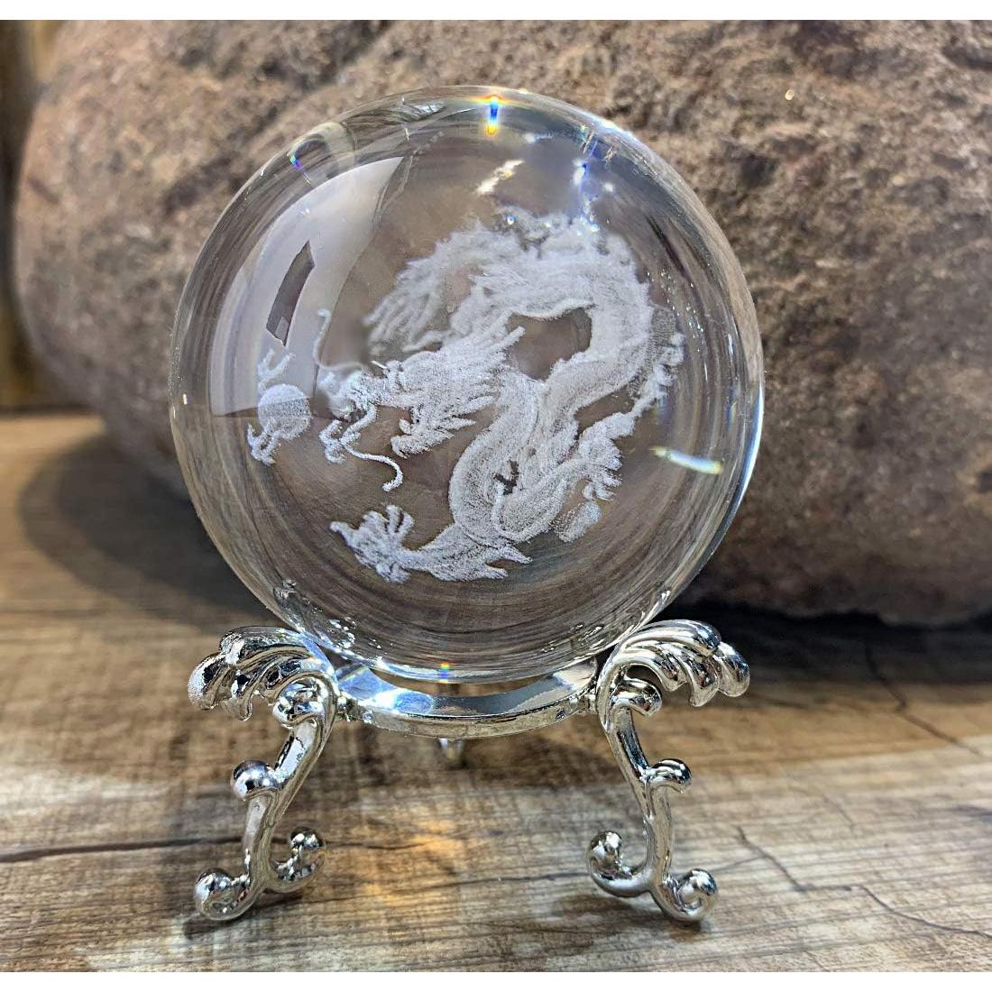 Bola de Cristal Dragón Chino HDCRYSTALGIFTS 60mm Decoración