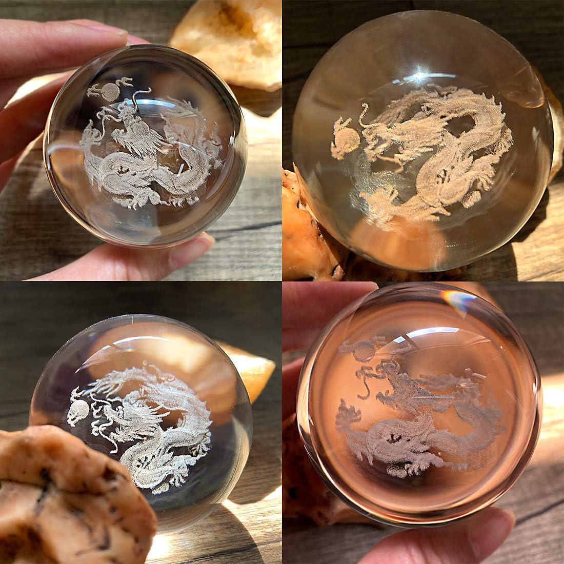 Bola de Cristal Dragón Chino HDCRYSTALGIFTS 60mm Decoración