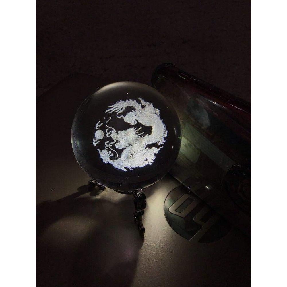 Bola de Cristal Dragón Chino HDCRYSTALGIFTS 60mm Decoración
