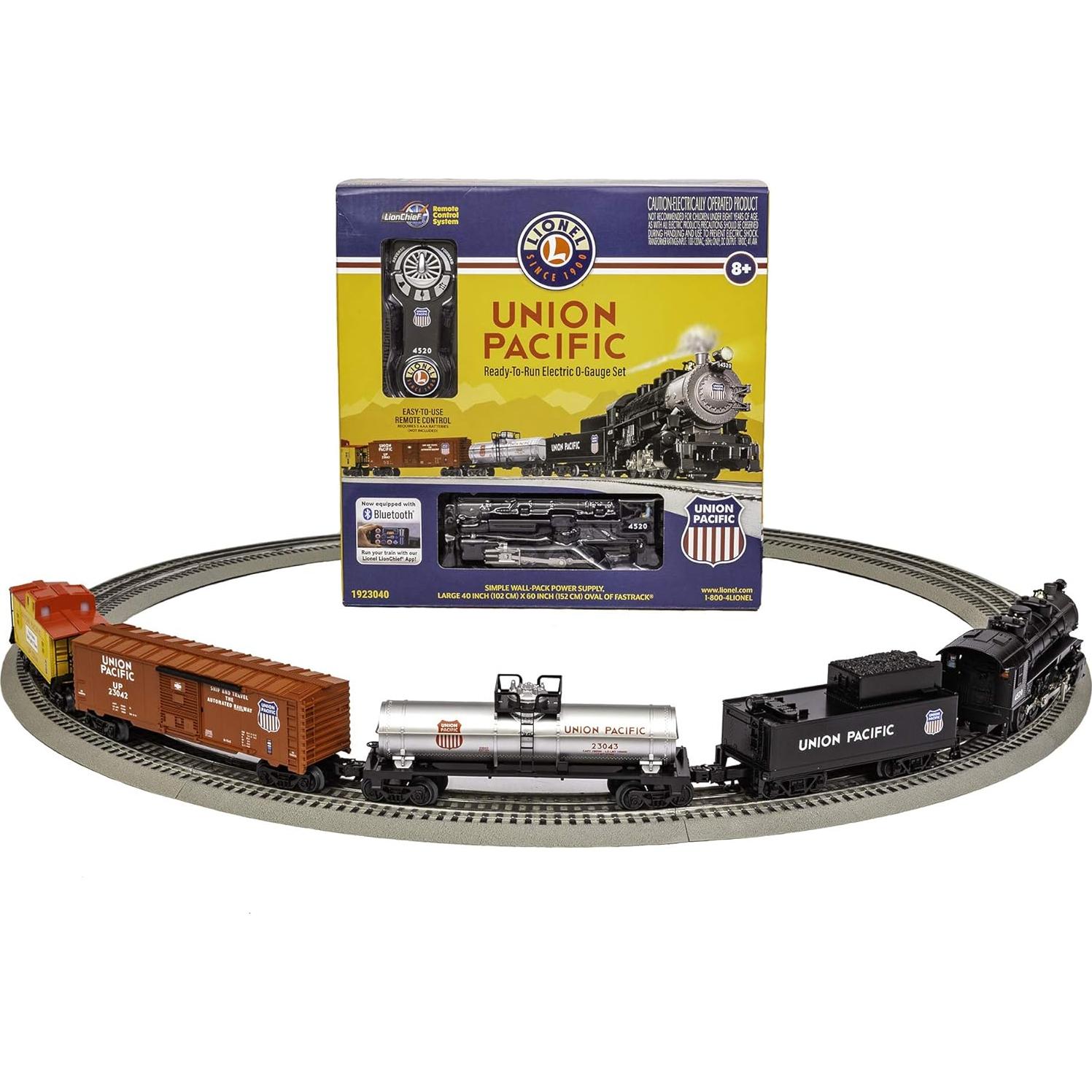 Lionel Union Pacific Flyer LionChief 0-8-0 Set with Bluetooth Capability, Electric O Gauge Model Train Set with Remote, Multi