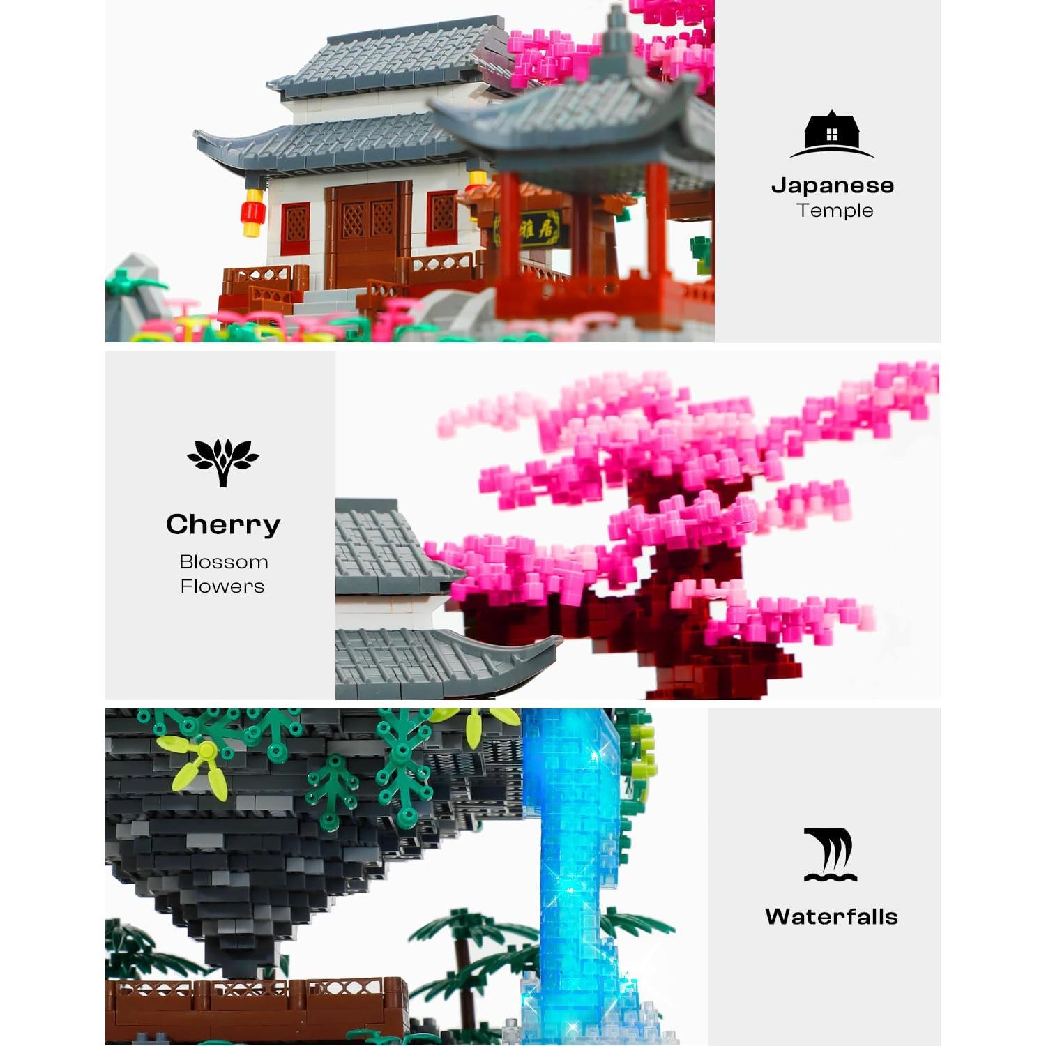 Set de Construcción Kimiangel Árbol Bonsai Cerezos 3220 Piezas