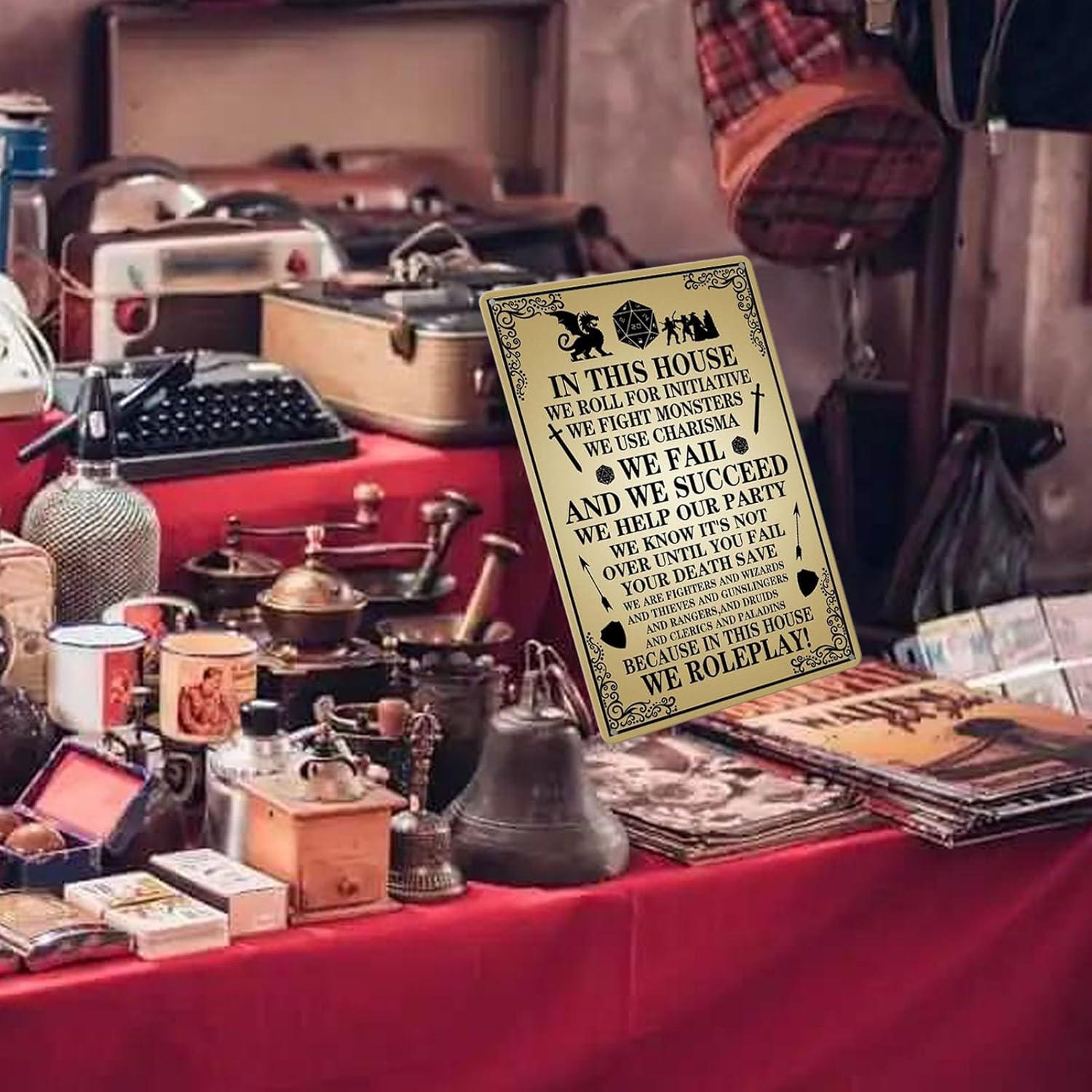 Señal de Metal Dungeons y Dragones 40x30 cm Retro