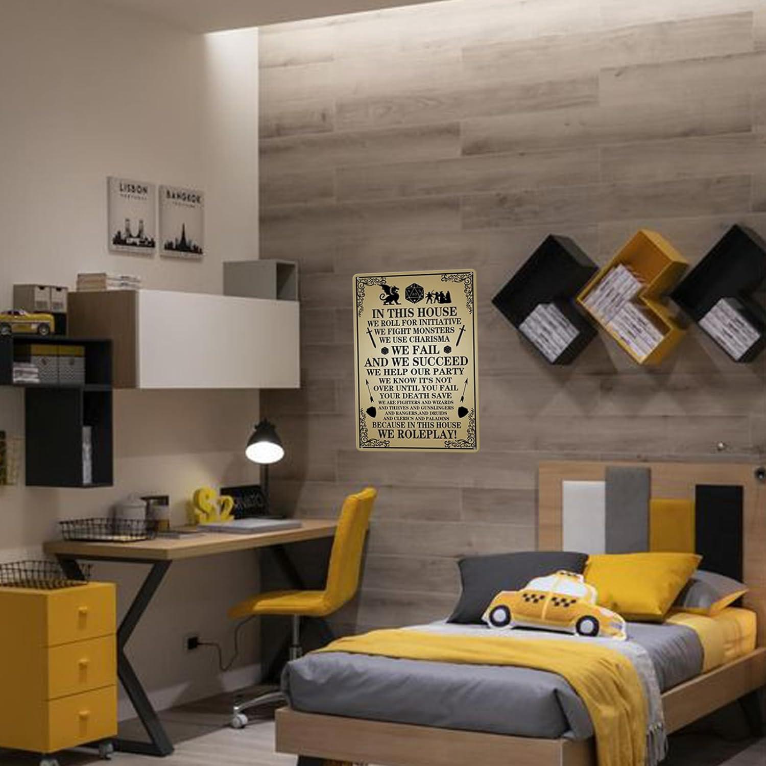 Señal de Metal Dungeons y Dragones 40x30 cm Retro