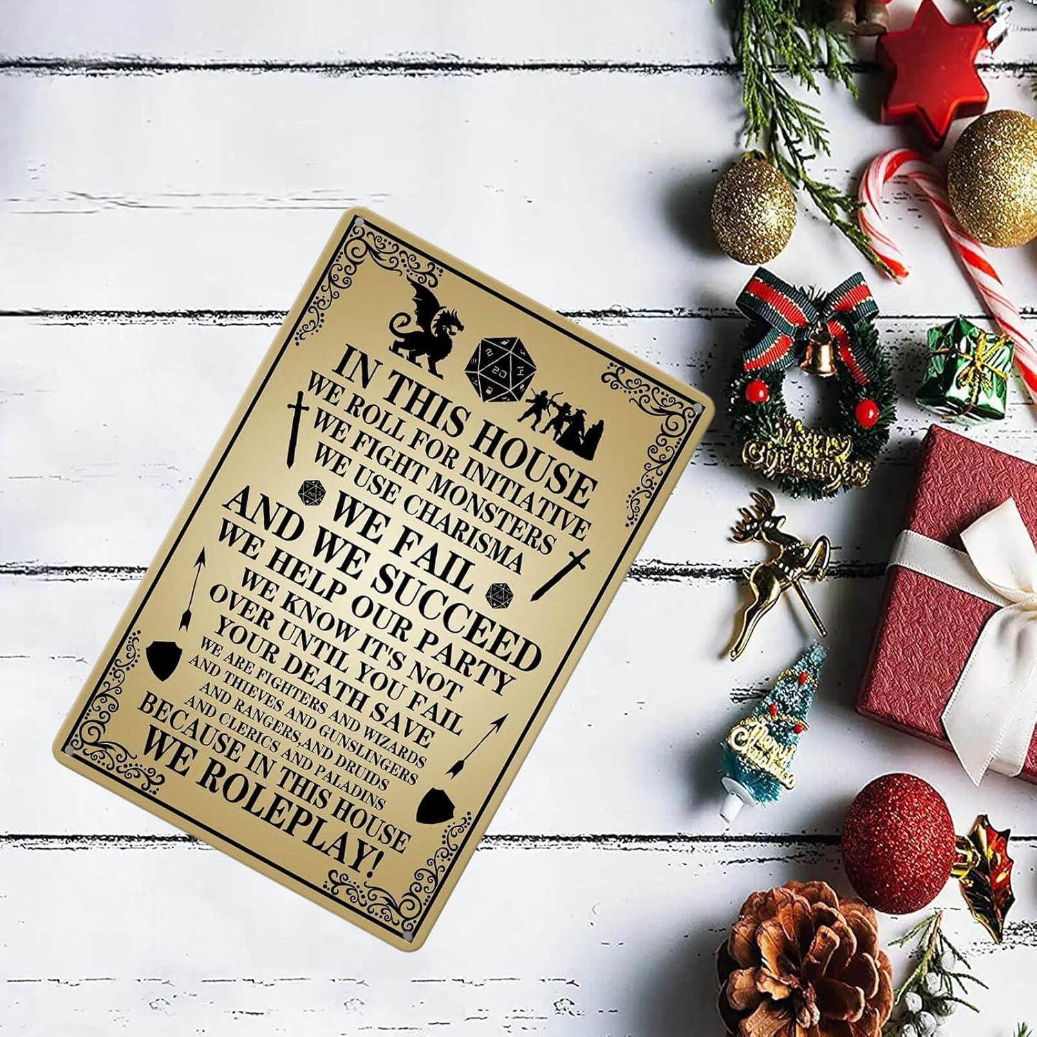 Señal de Metal Dungeons y Dragones 40x30 cm Retro