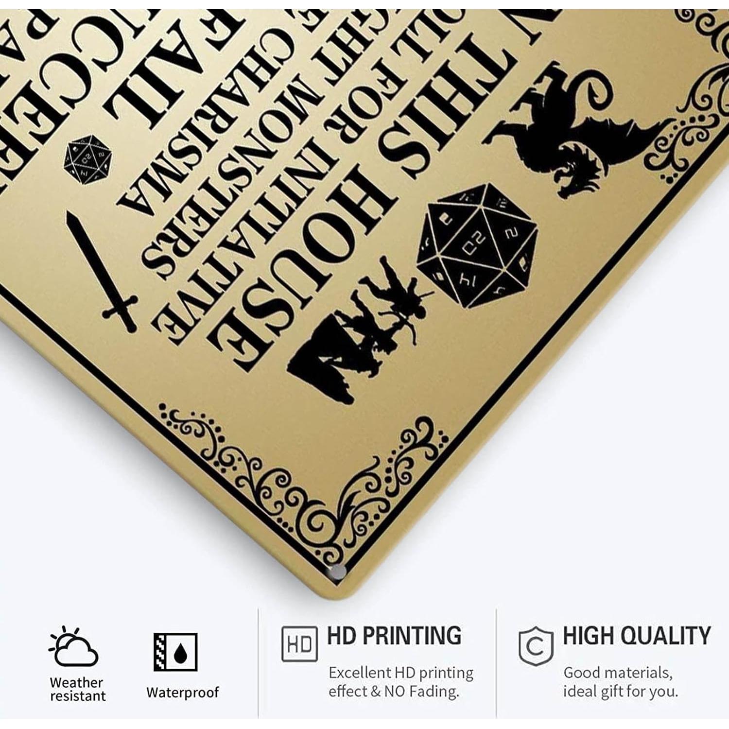 Señal de Metal Dungeons y Dragones 40x30 cm Retro