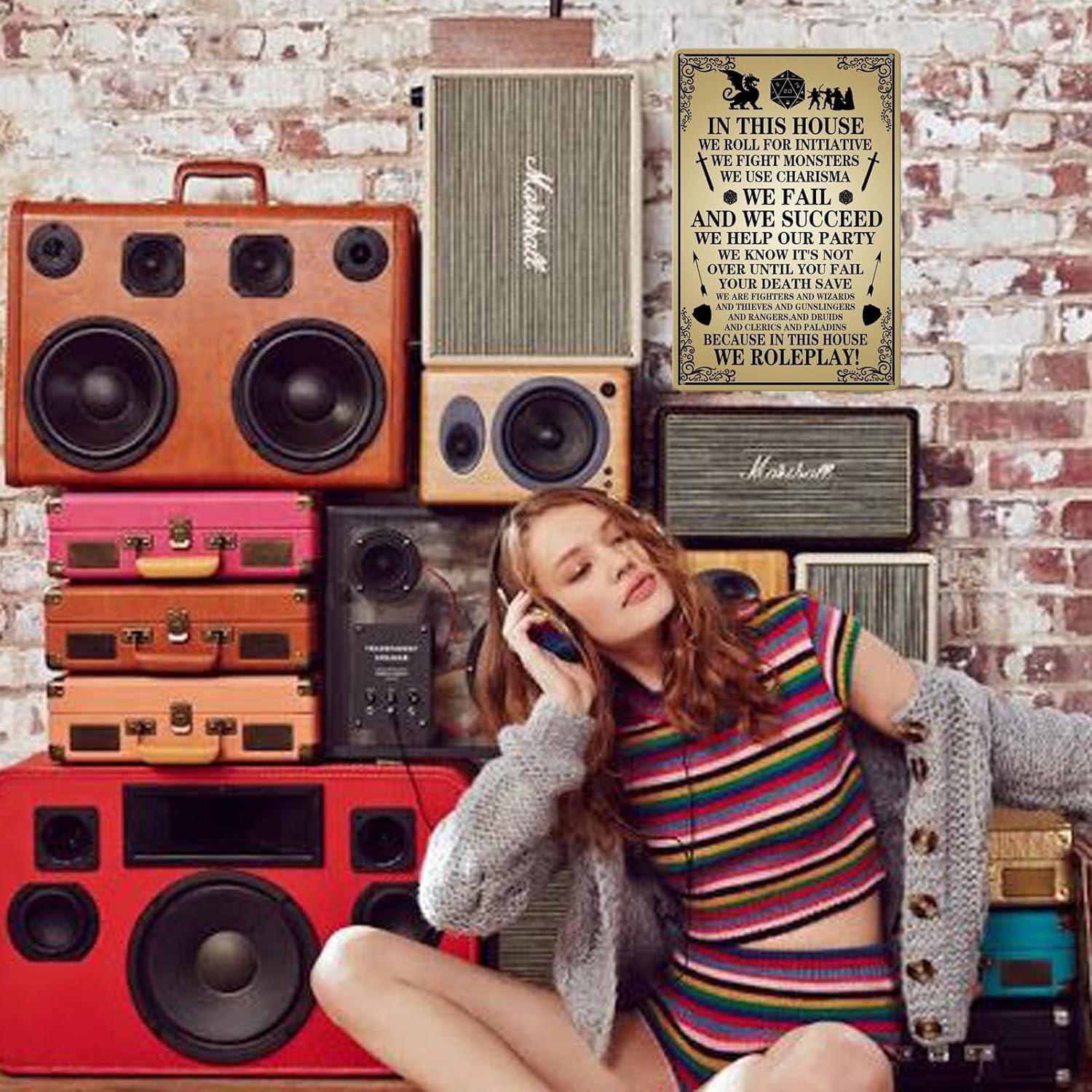 Señal de Metal Dungeons y Dragones 40x30 cm Retro