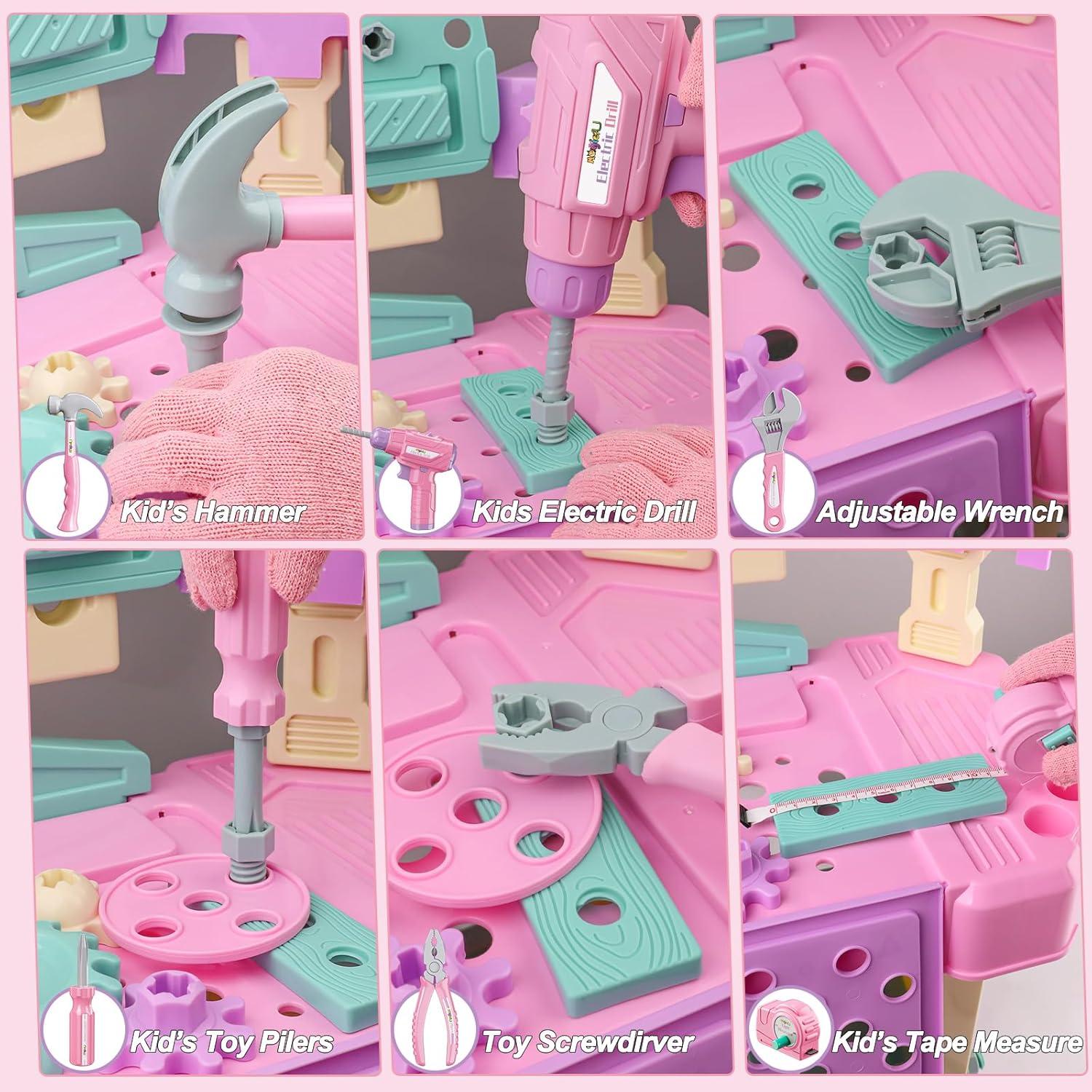 Juego de herramientas para niños MAGIC4U 89PCS con taladro