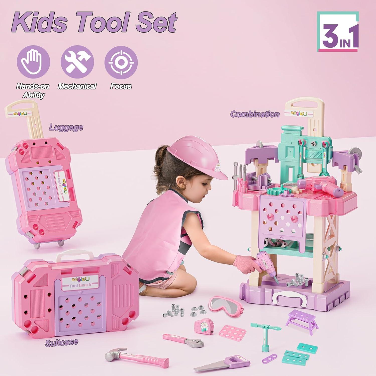 Juego de herramientas para niños MAGIC4U 89PCS con taladro