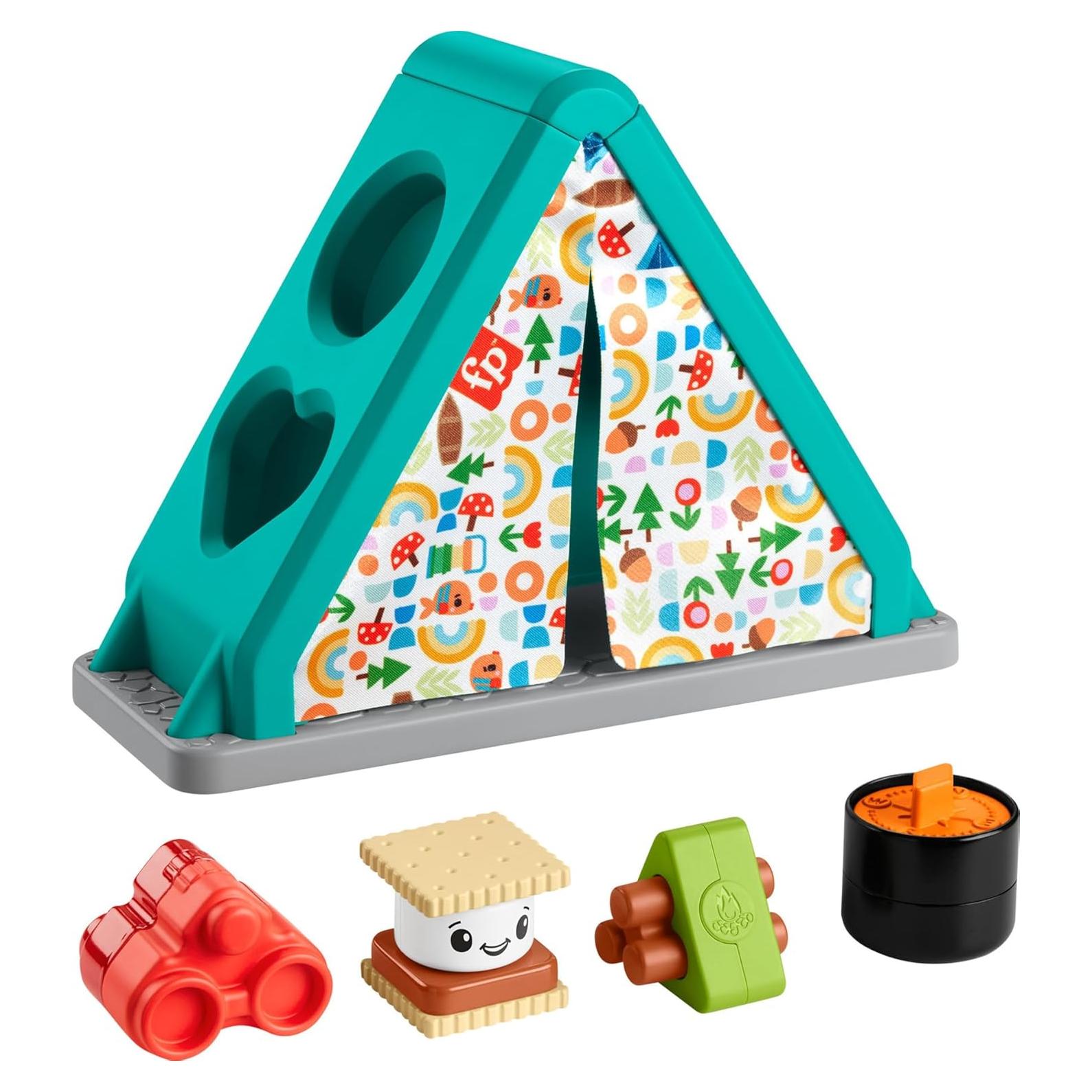 Juguete Clasificador Fisher-Price Tienda Camping 4 Formas