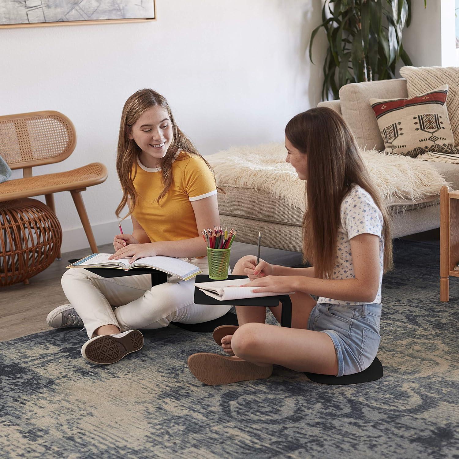 Escritorio Portátil ECR4Kids Surf Negro 61x36cm para Niños