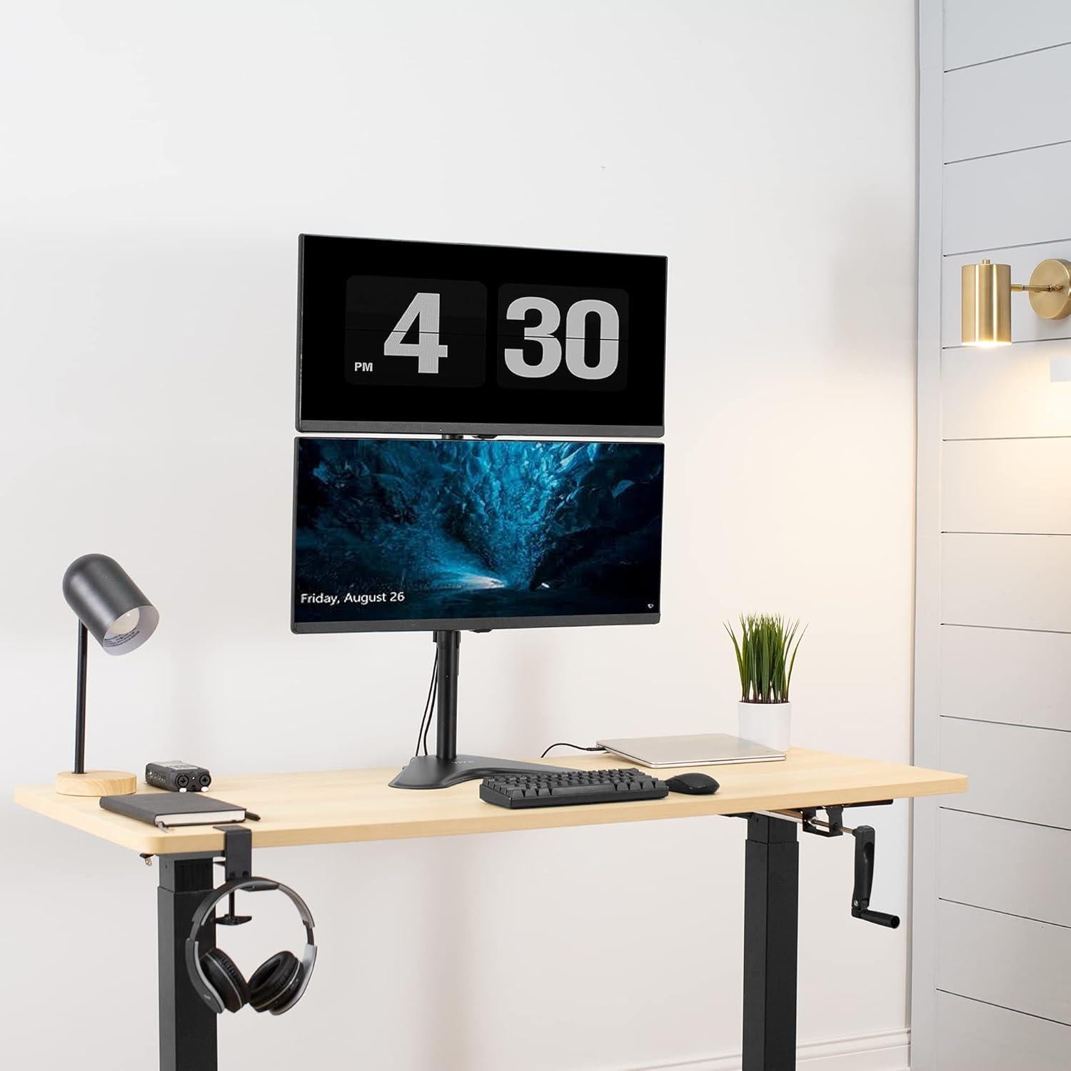 Soporte Doble para Monitor VIVO STAND-V002L, 13-34" Negro