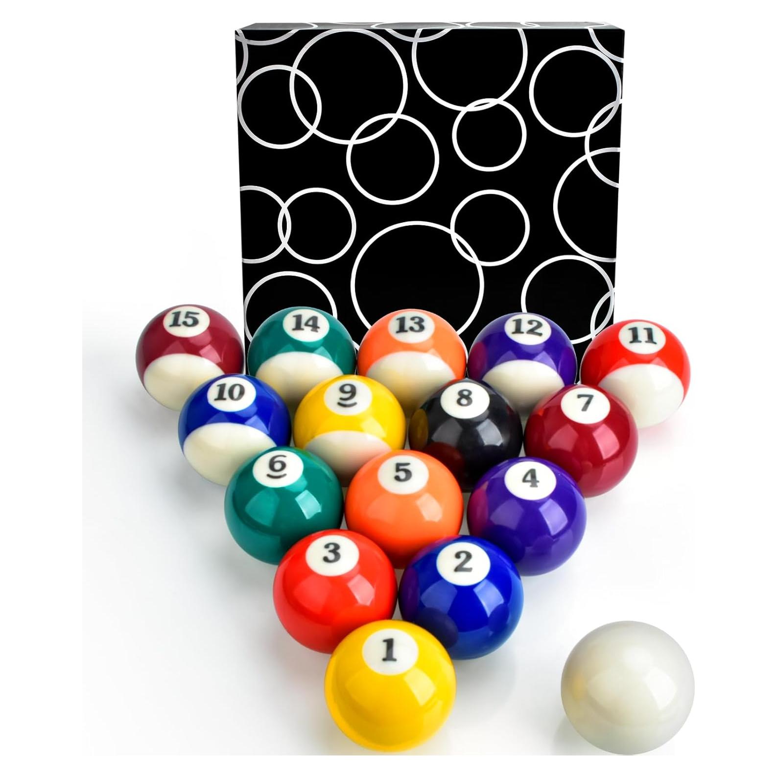 Set de 16 Bolas de Billar AccEncyc 5.72cm Resina Profesional