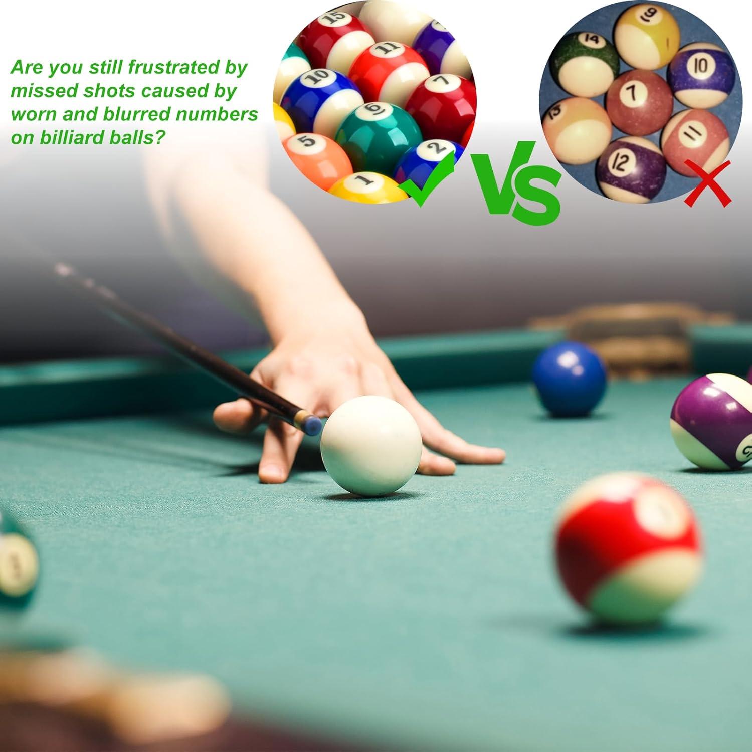 Set de 16 Bolas de Billar AccEncyc 5.72cm Resina Profesional