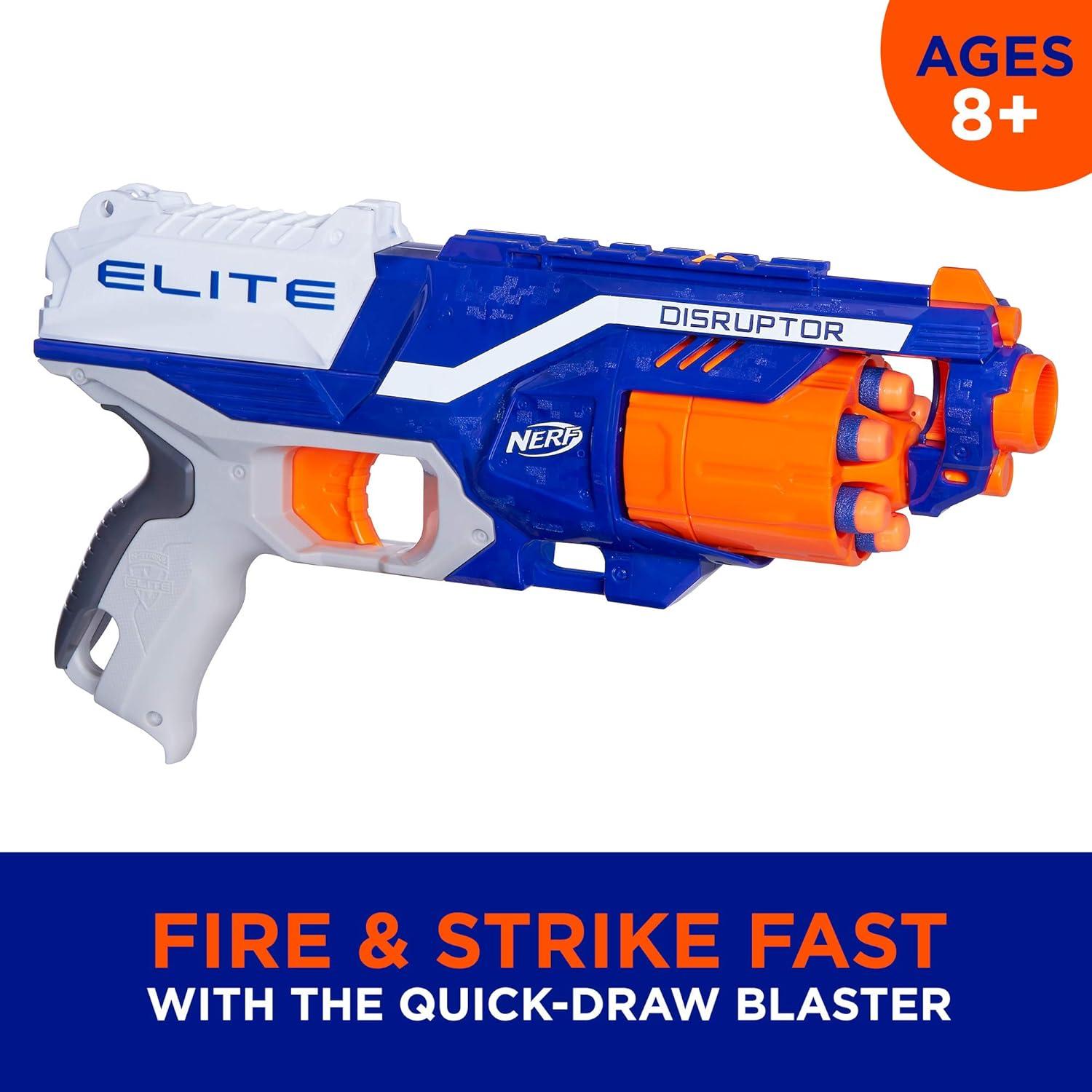 Nerf Blaster Elite Disruptor Hasbro 6 Dardos Rápido
