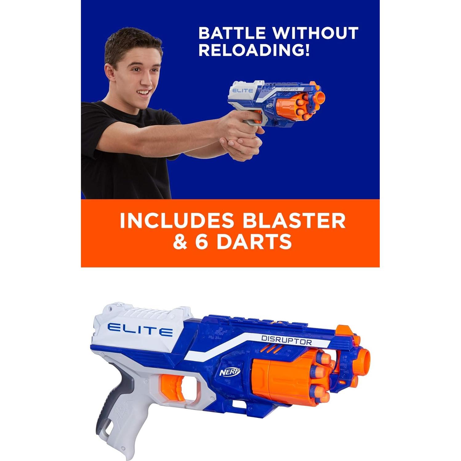 Nerf Blaster Elite Disruptor Hasbro 6 Dardos Rápido