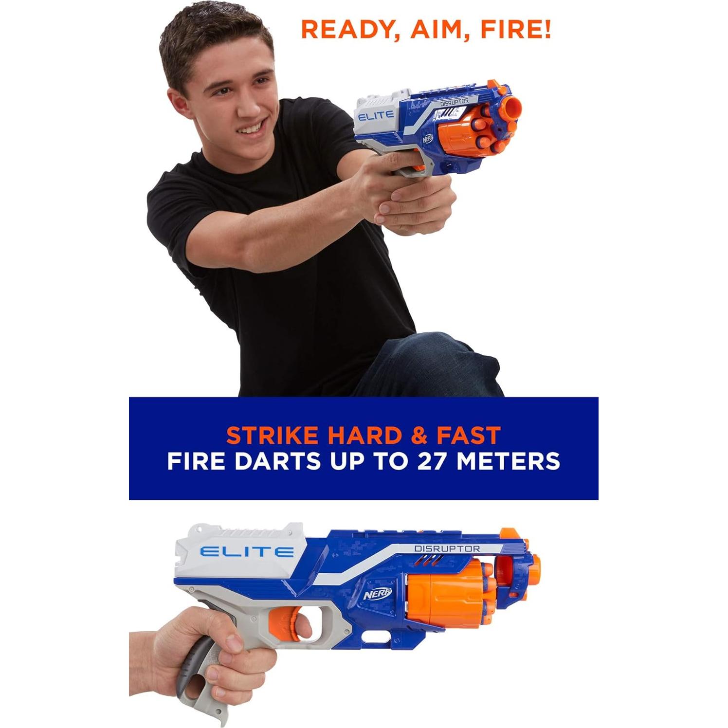 Nerf Blaster Elite Disruptor Hasbro 6 Dardos Rápido