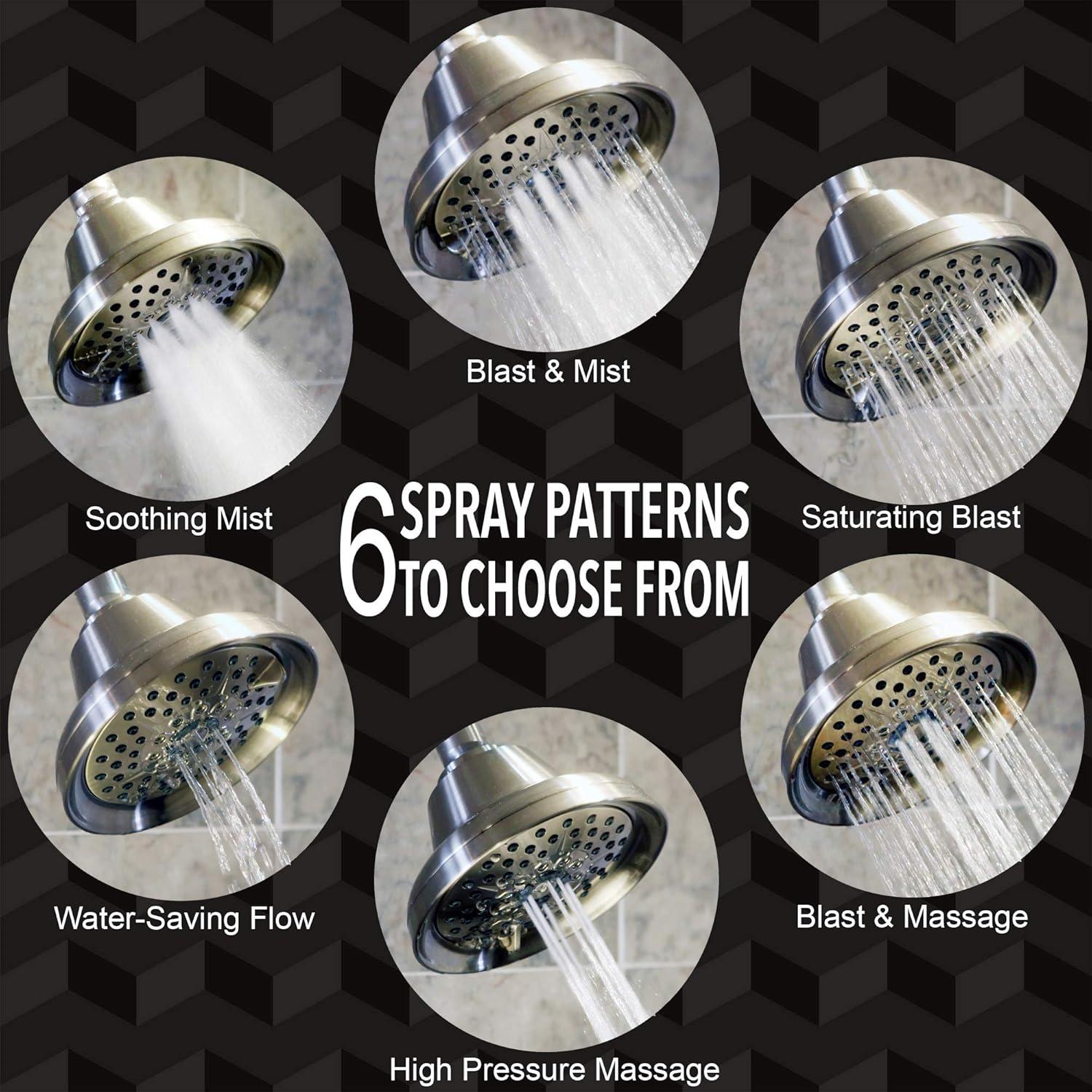 Cabezal de Ducha Aqua Elegante Masaje y Neblina 1.8 GPM Níquel