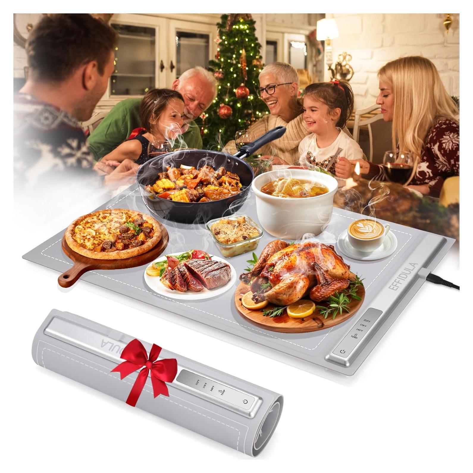 Bandeja Calentadora Eléctrica Effidula 350W Silicona Antiescaldante