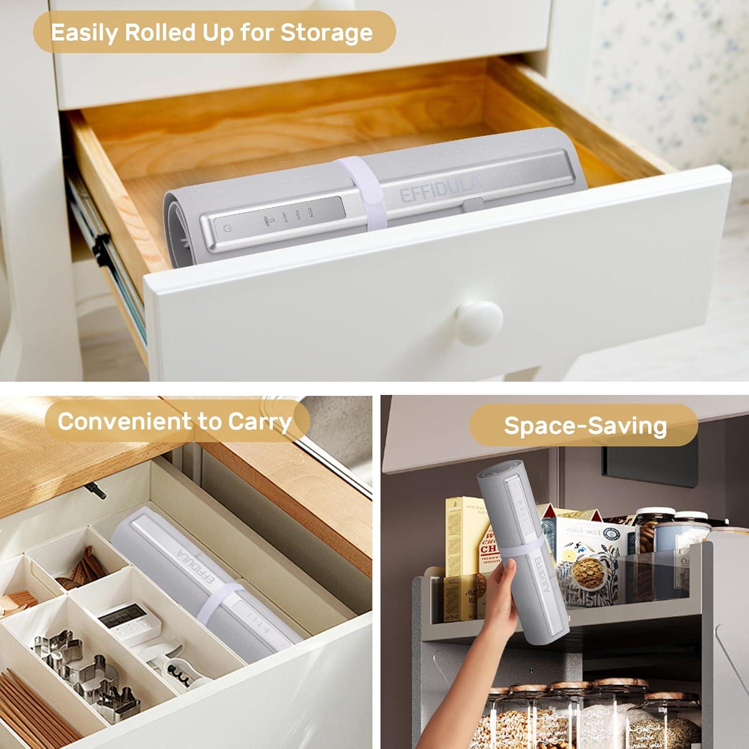 Bandeja Calentadora Eléctrica Effidula 350W Silicona Antiescaldante