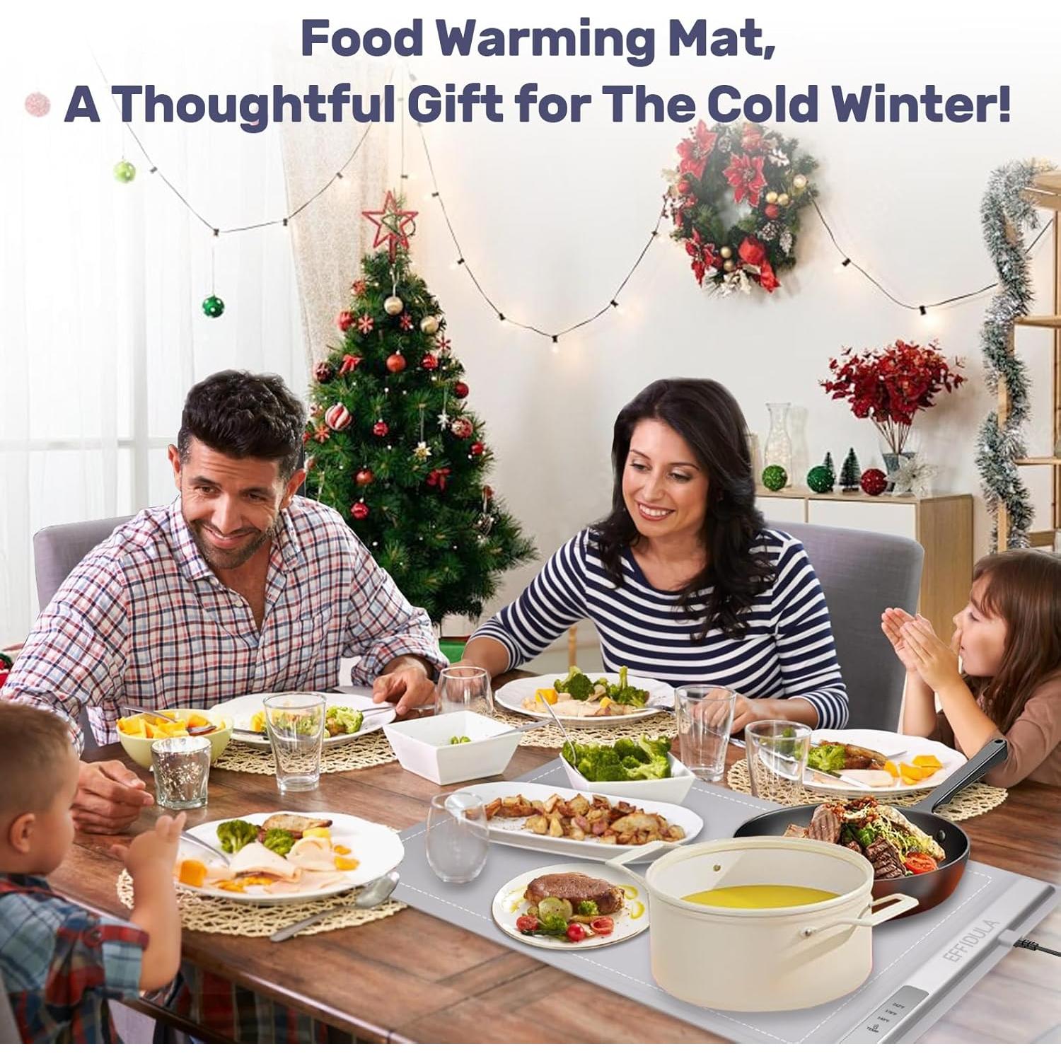 Bandeja Calentadora Eléctrica Effidula 350W Silicona Antiescaldante