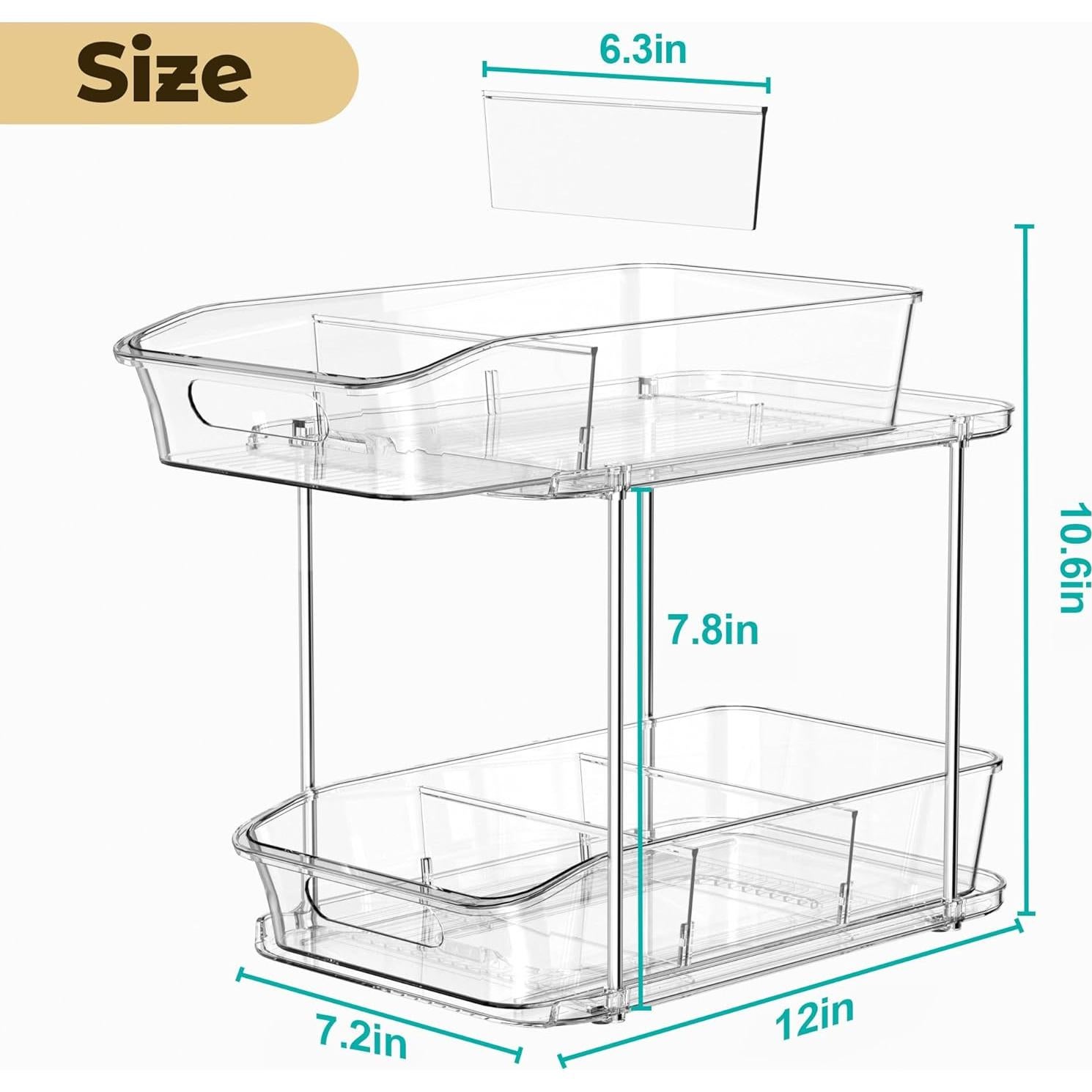 Organizador Extraíble 2 Niveles Incostar para Baño y Cocina