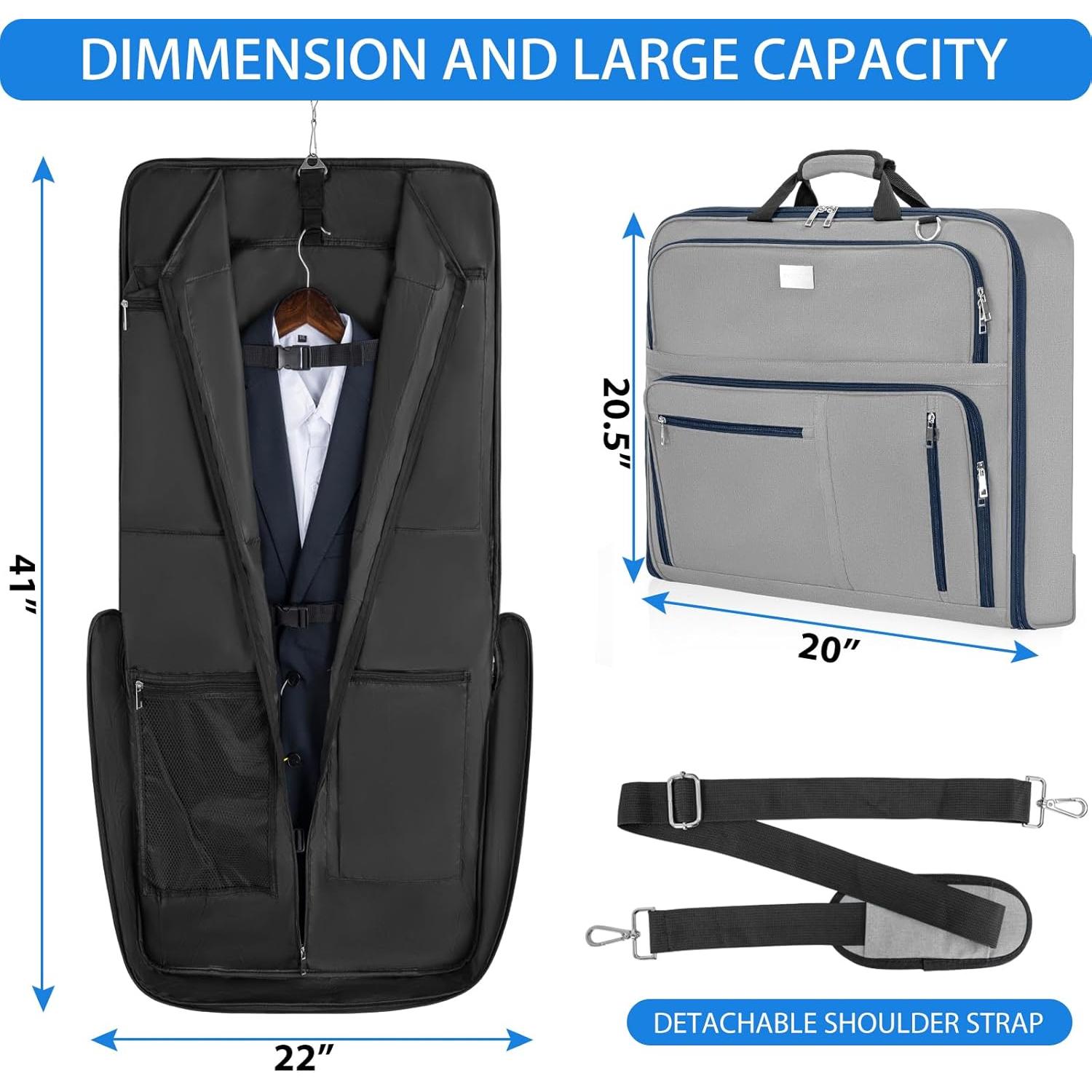 Bolsa de Ropa de Viaje AKOZLIN Plegable Gris 104.1x52.1cm